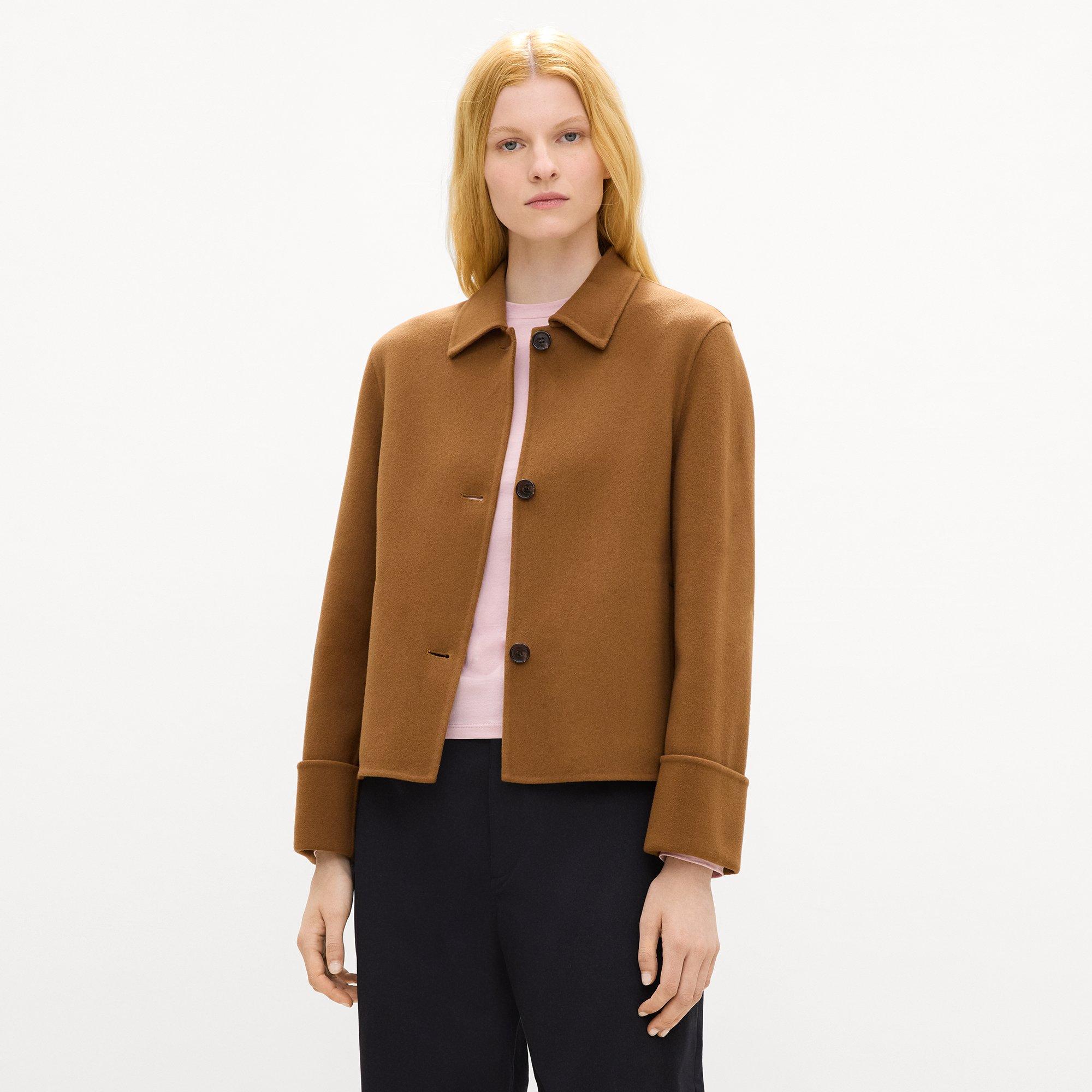 Boxy Cuff Jacket in Double-Face Wool-Cashmere