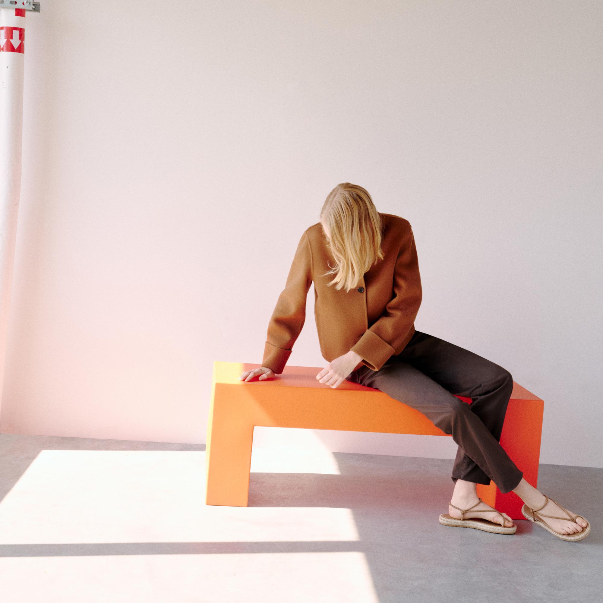 Boxy Cuff Jacket in Double-Face Wool-Cashmere