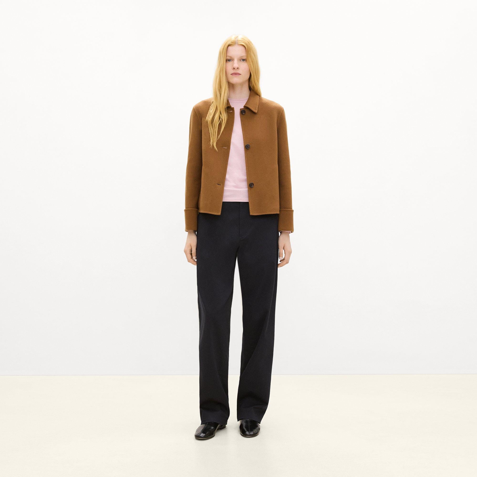 Boxy Cuff Jacket in Double-Face Wool-Cashmere