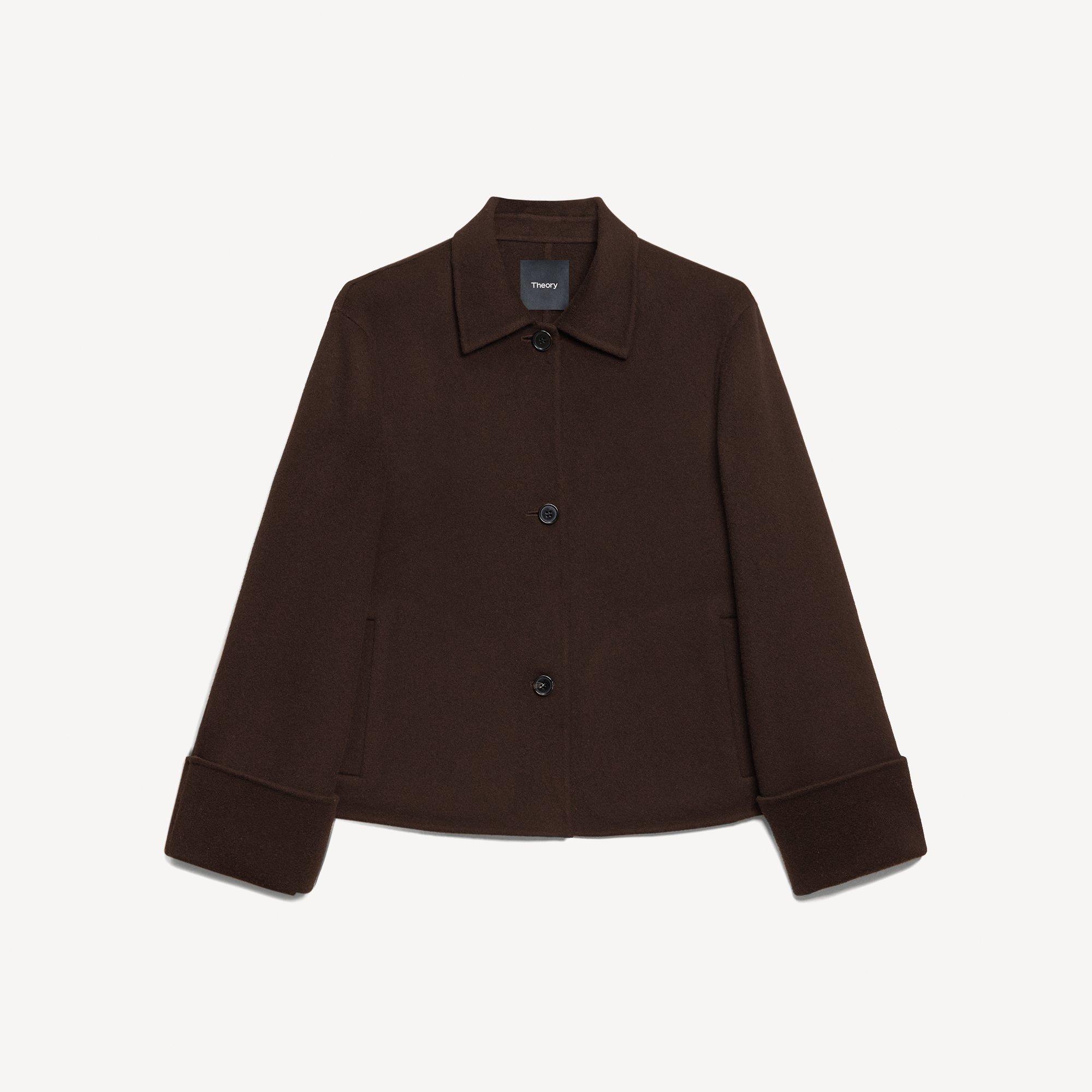 Boxy Cuff Jacket in Double-Face Wool-Cashmere
