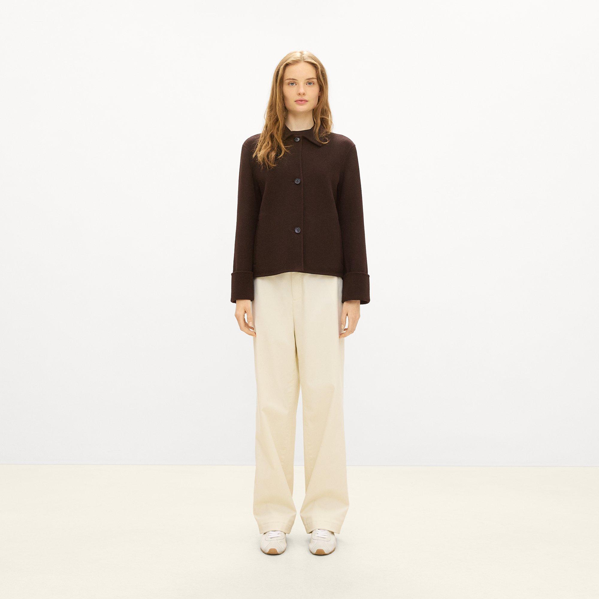 Boxy Cuff Jacket in Double-Face Wool-Cashmere