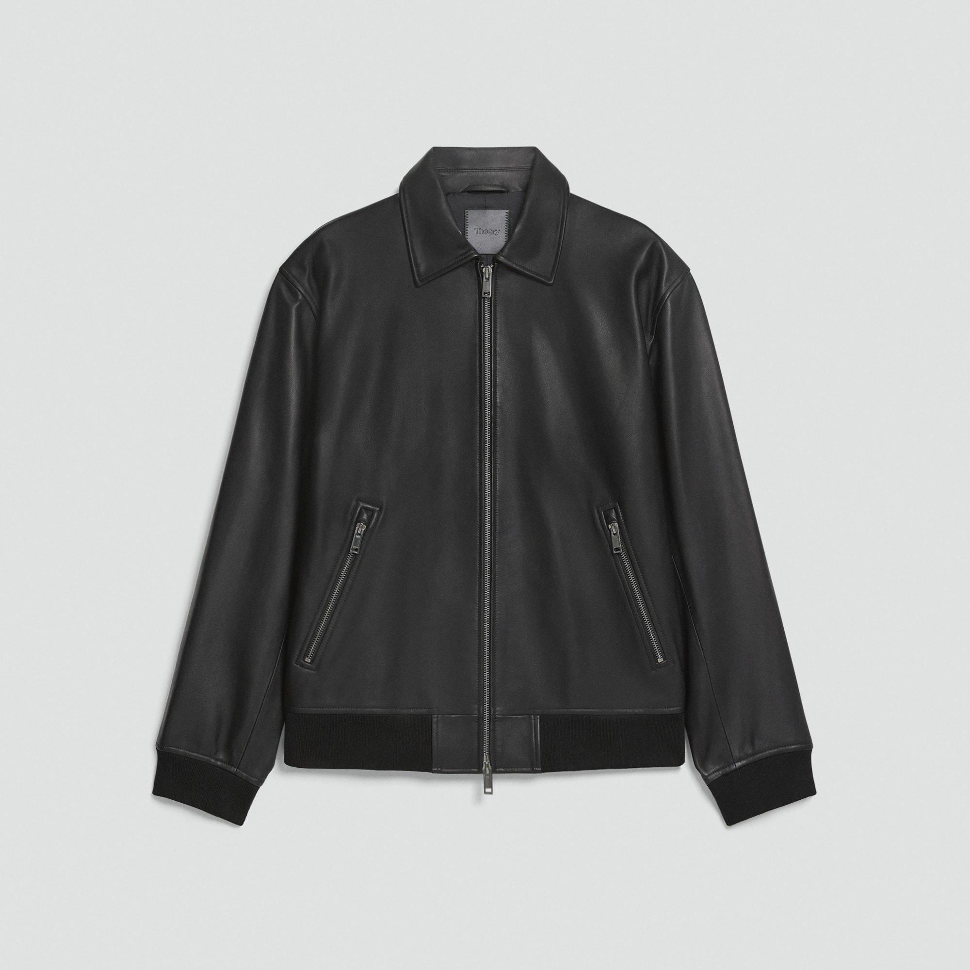 Theory SOFT LEATHER ZIP UP JKT ブラック　P TH_P0871402_001_0.jpg