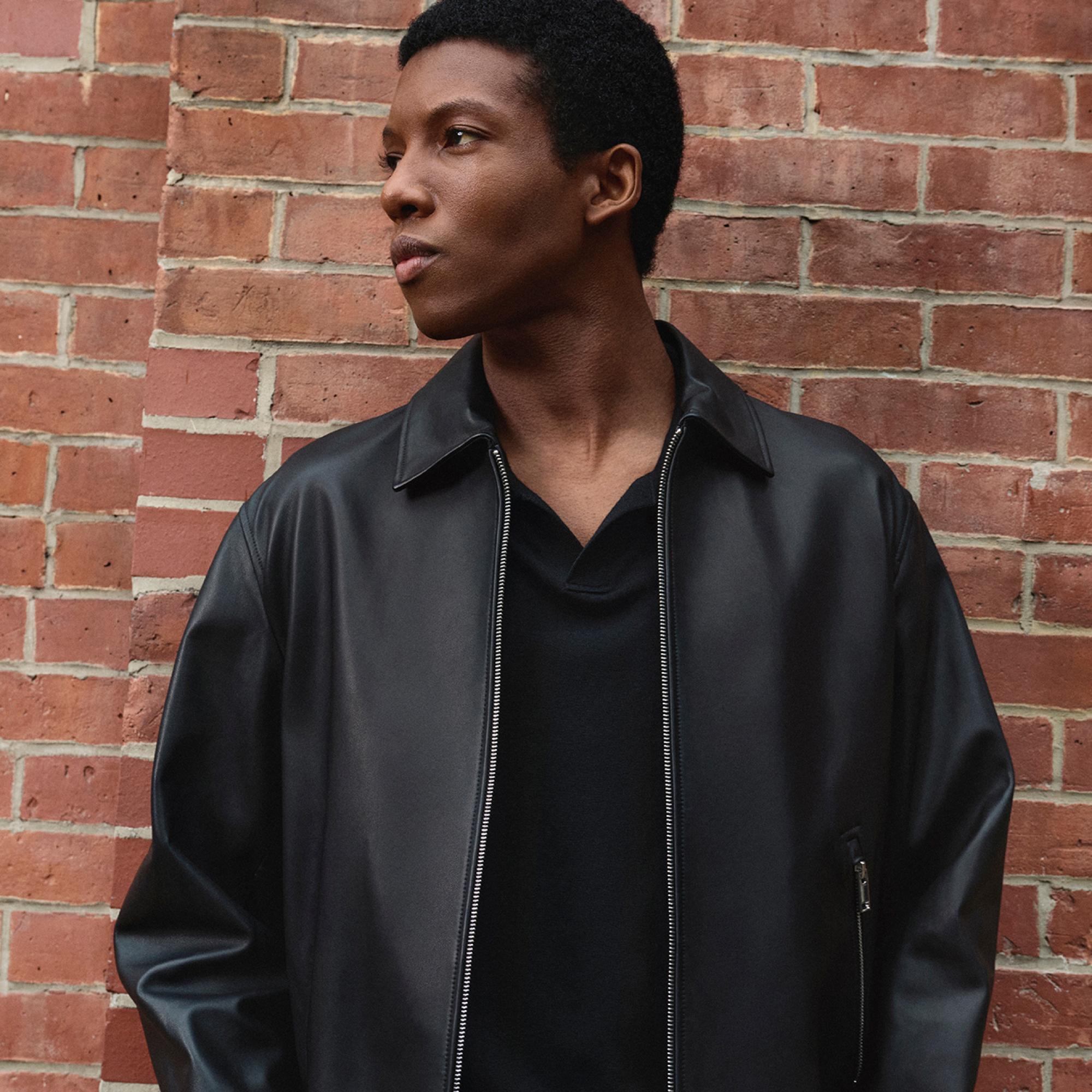 Wyatt Zip Jacket in Leather