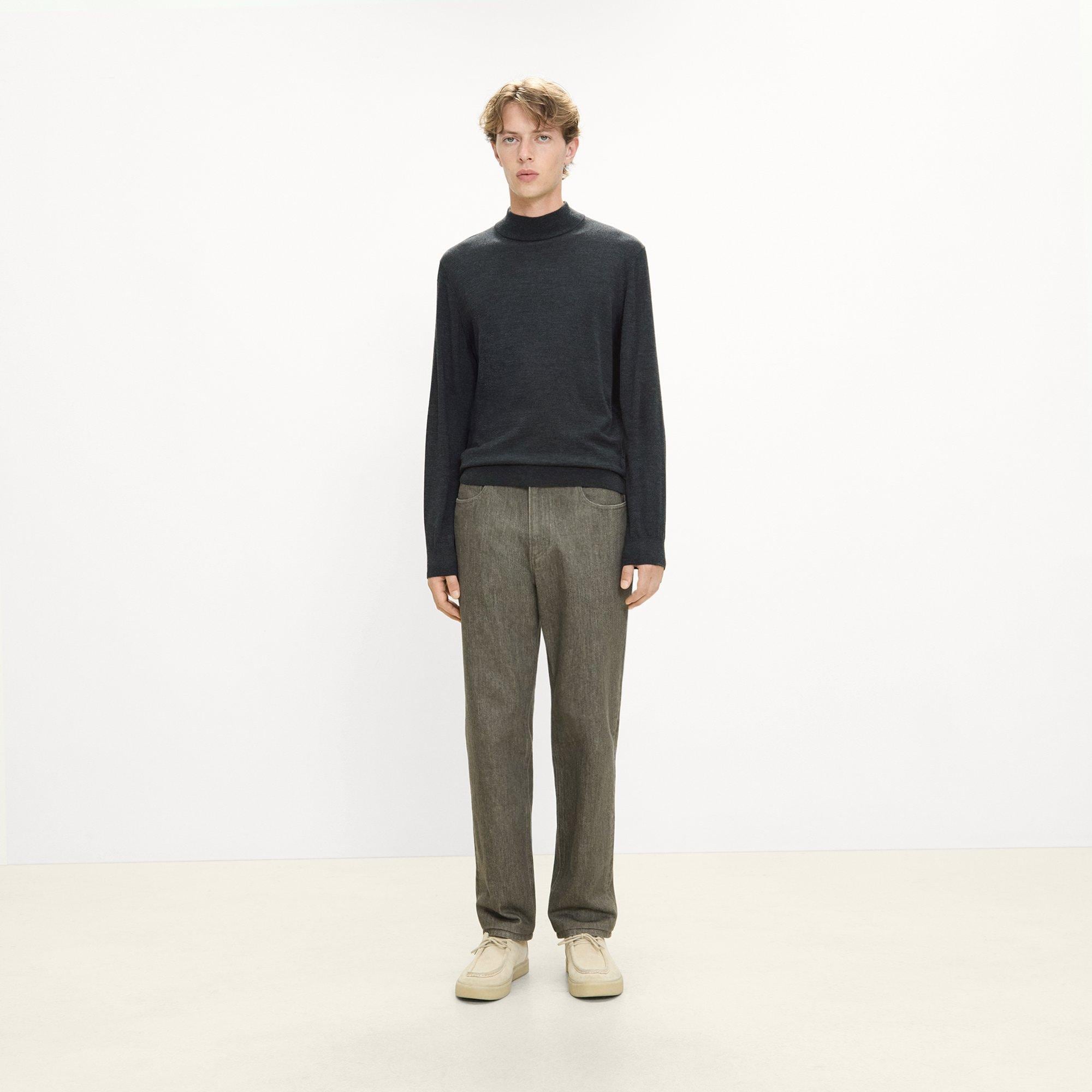 Mock Neck Sweater in Regal Wool