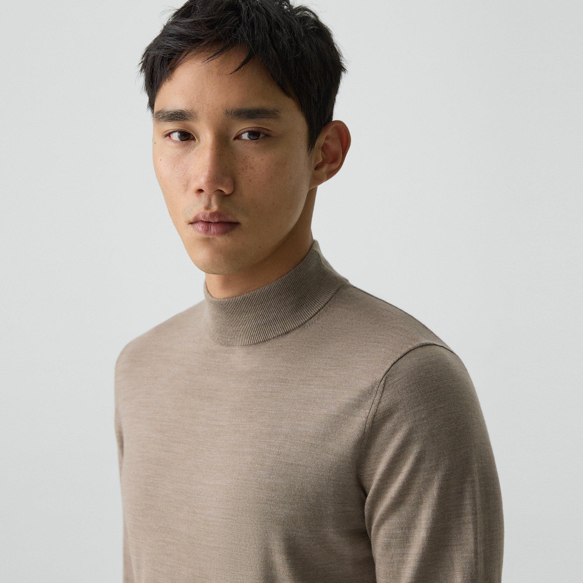 Mock Neck Sweater in Regal Wool