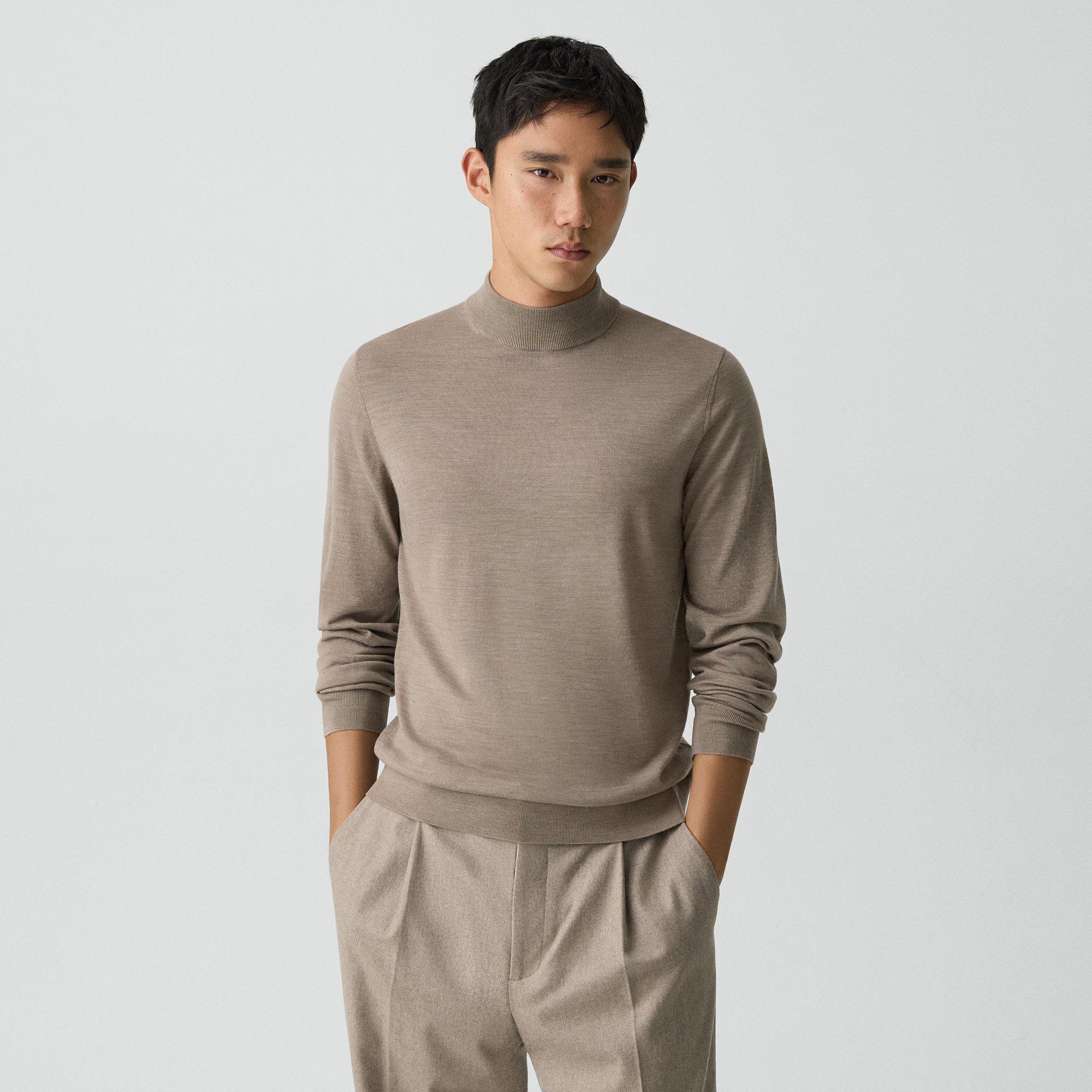 Mock Neck Sweater in Regal Wool