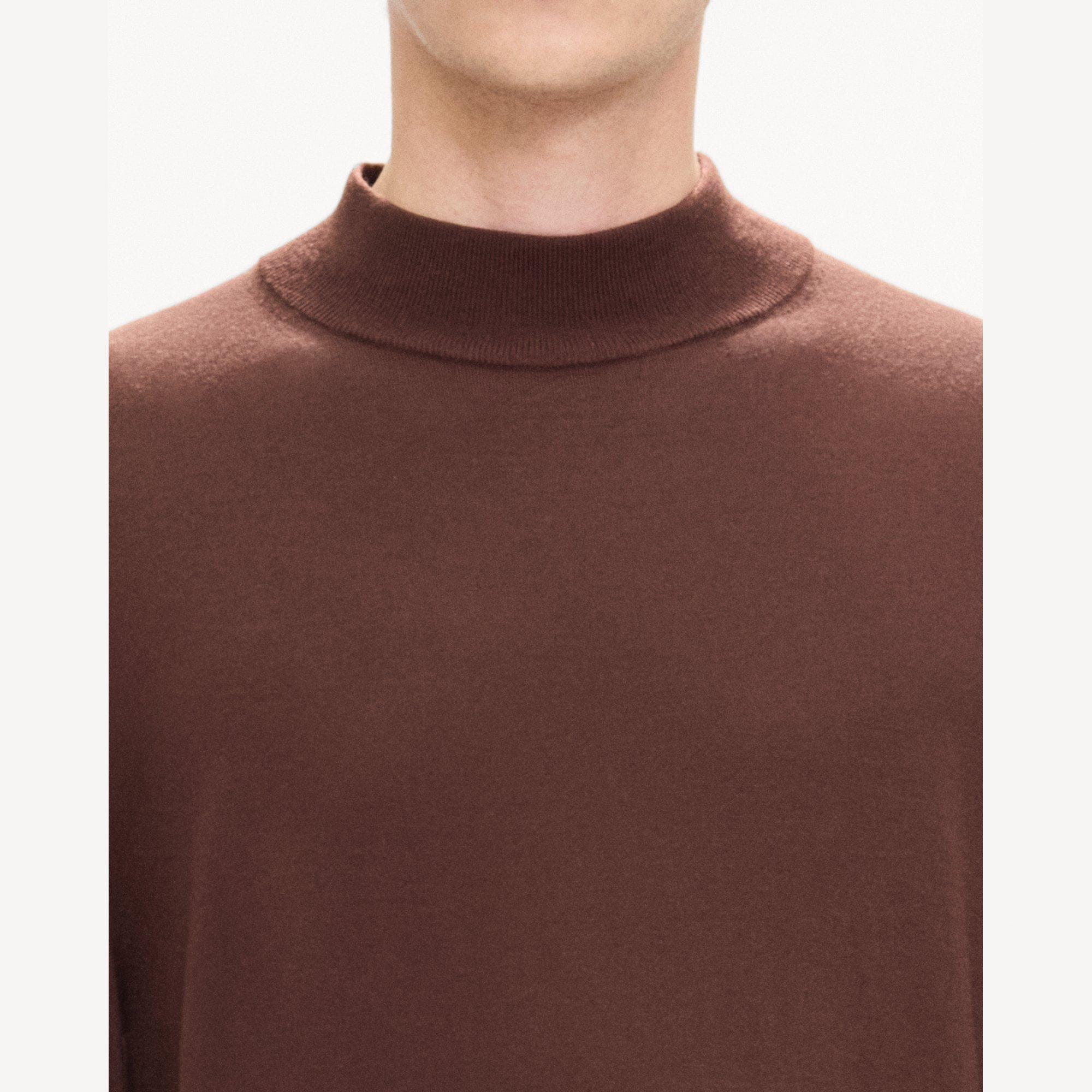Mock Neck Sweater in Regal Wool
