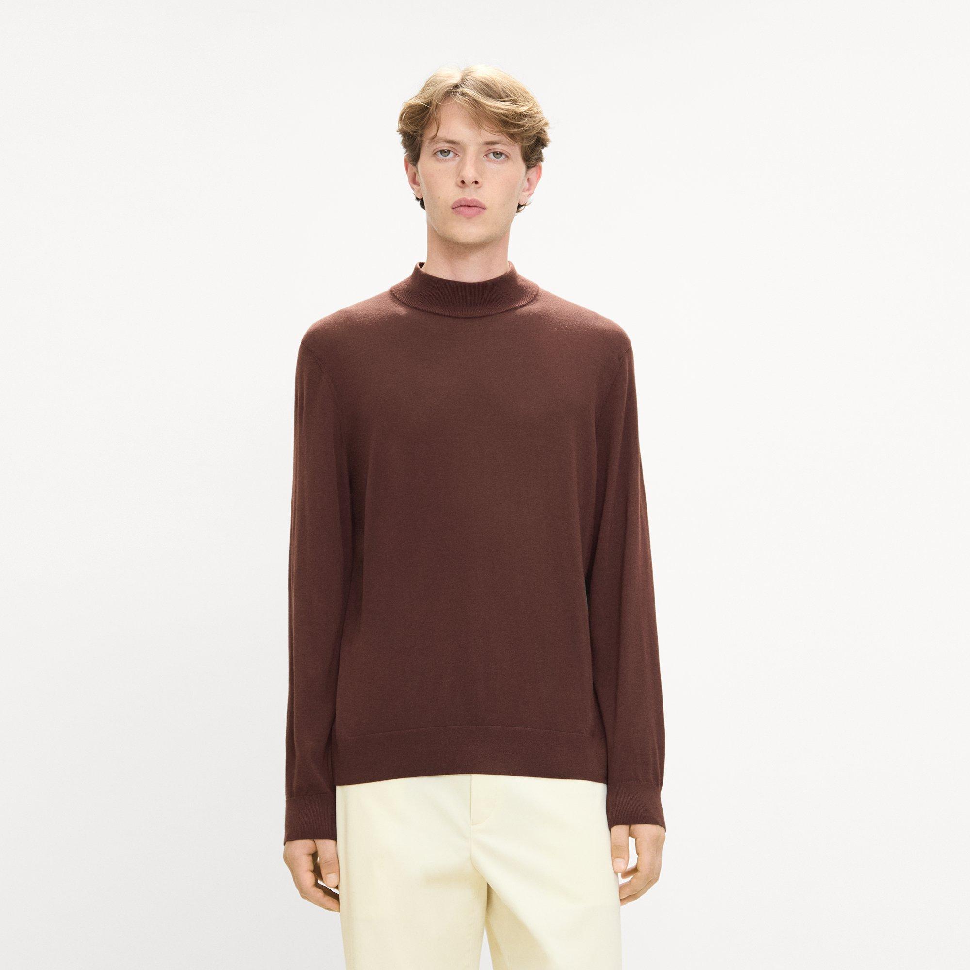 Mock Neck Sweater in Regal Wool