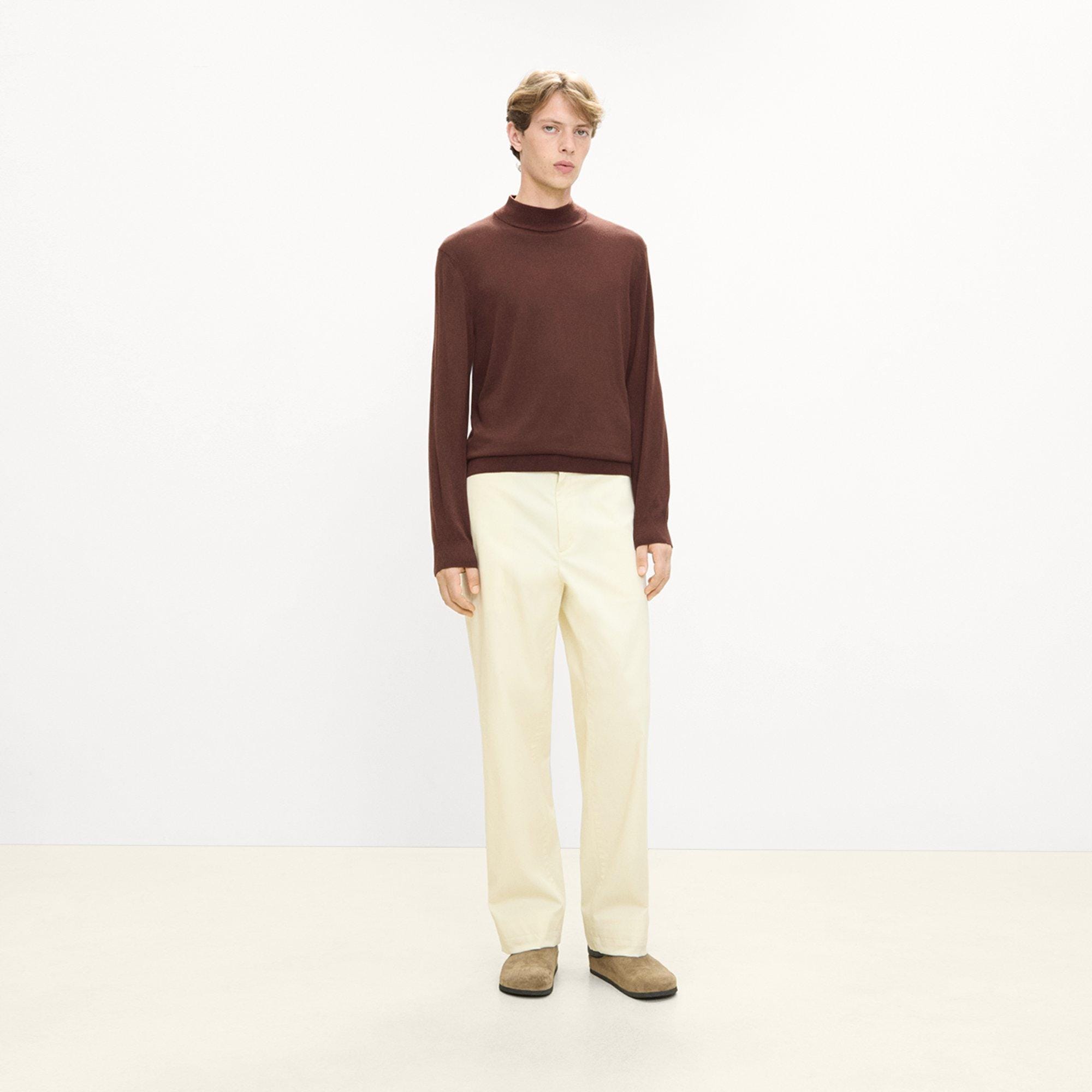 Mock Neck Sweater in Regal Wool