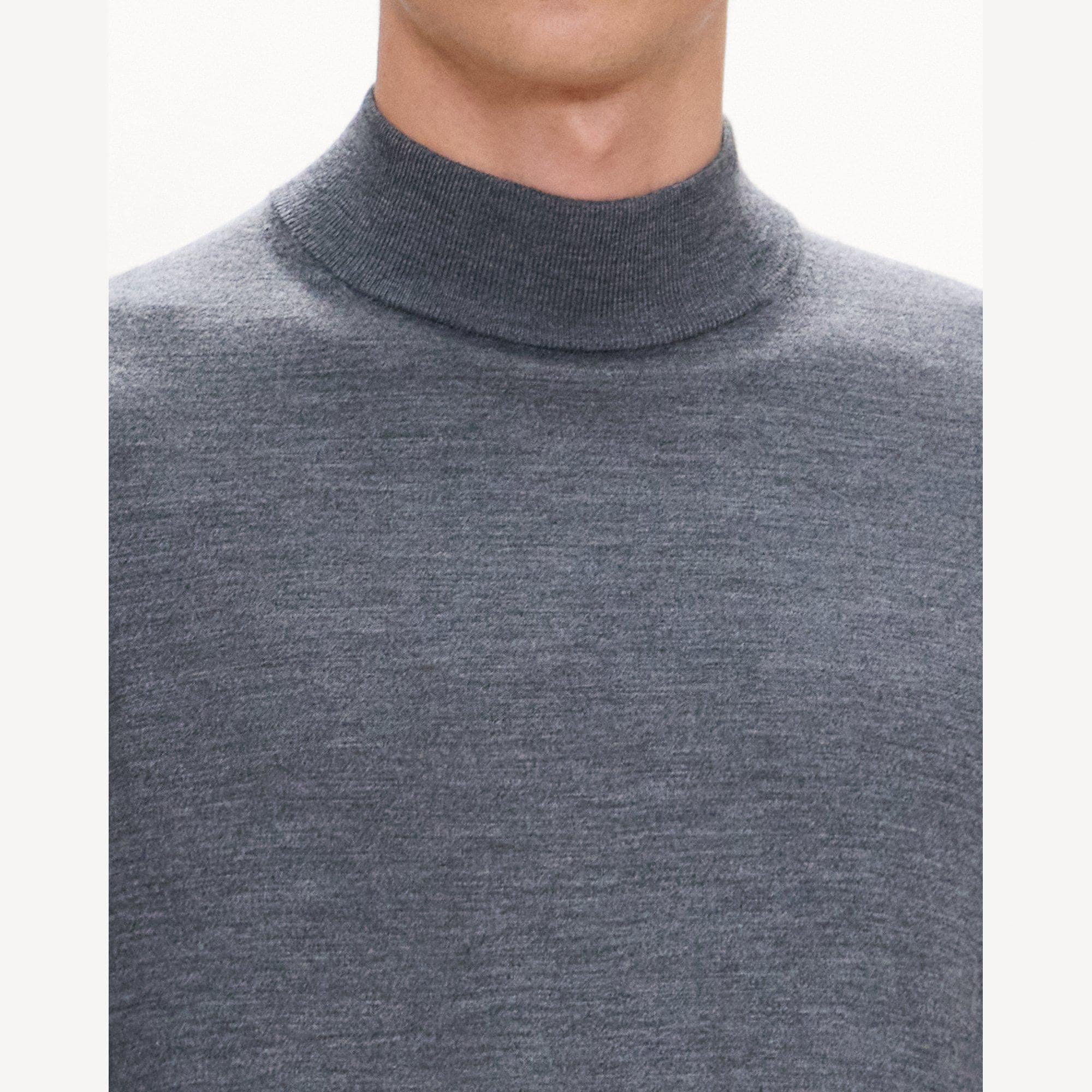Mock Neck Sweater in Regal Wool