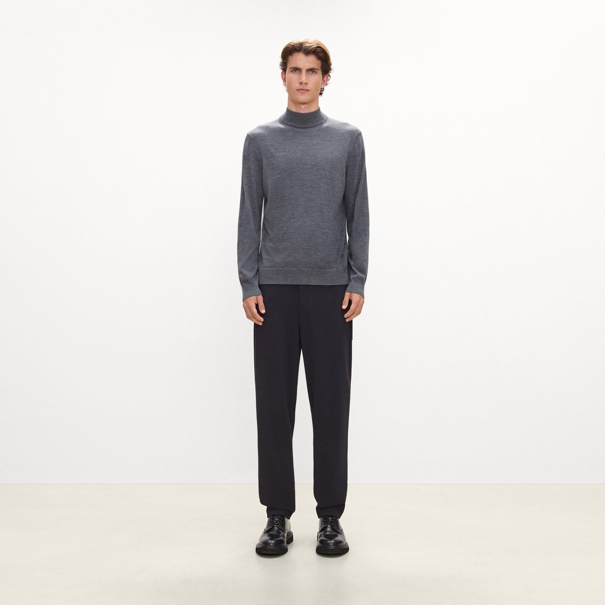 Mock Neck Sweater in Regal Wool