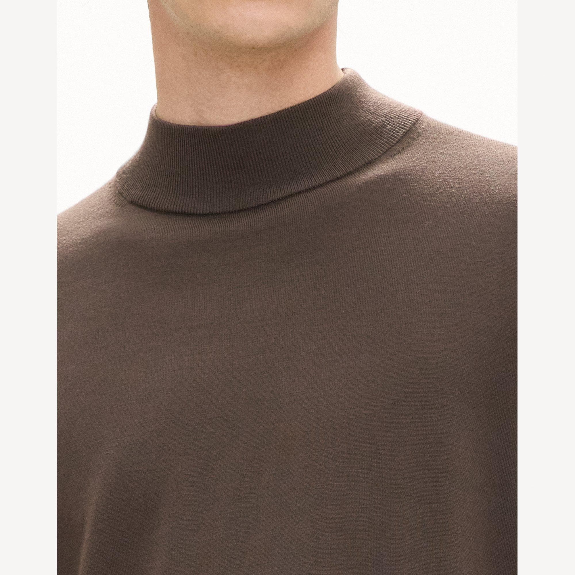 Mock Neck Sweater in Regal Wool