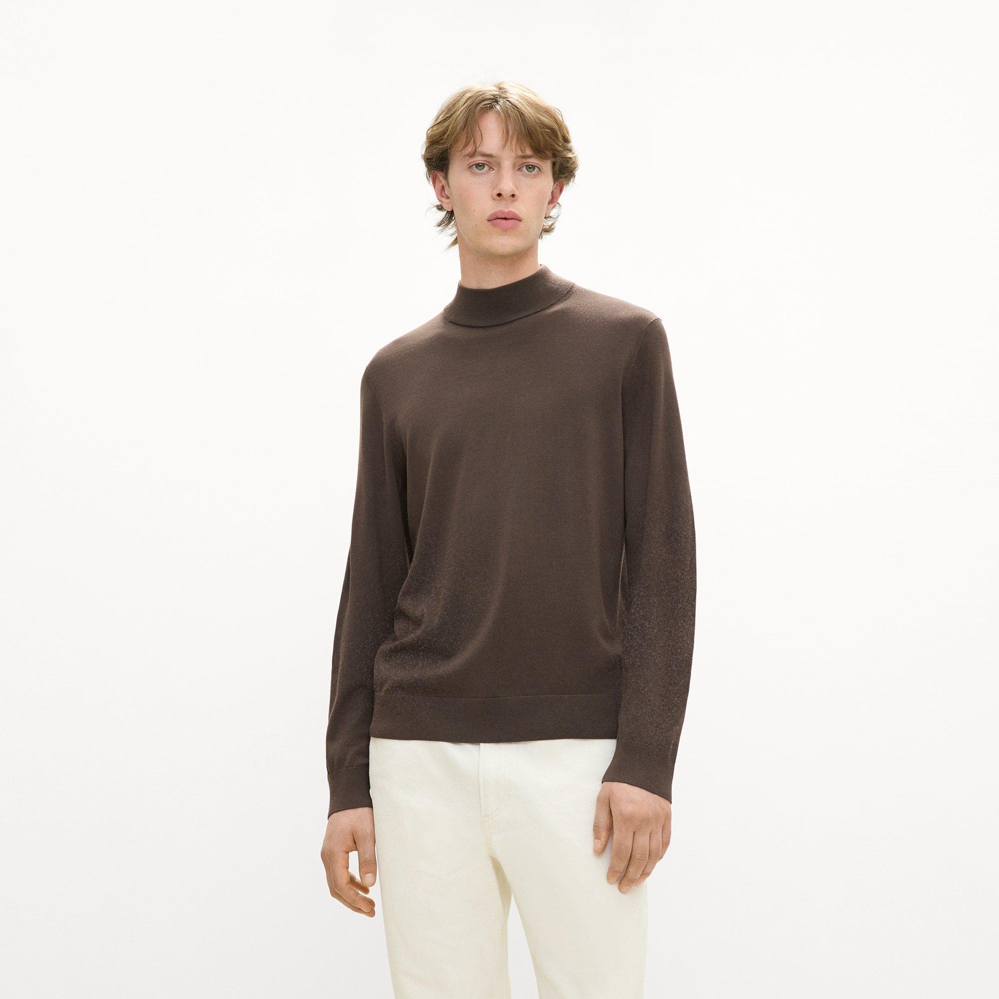 Mock Neck Sweater in Regal Wool