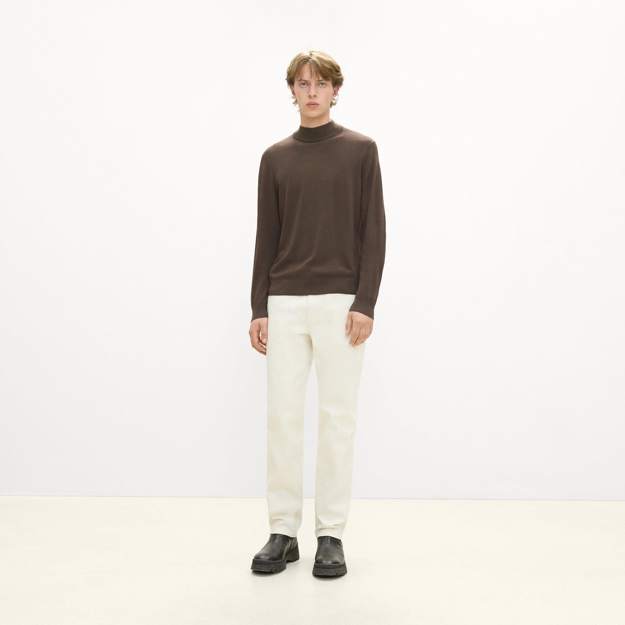 Mock Neck Sweater in Regal Wool