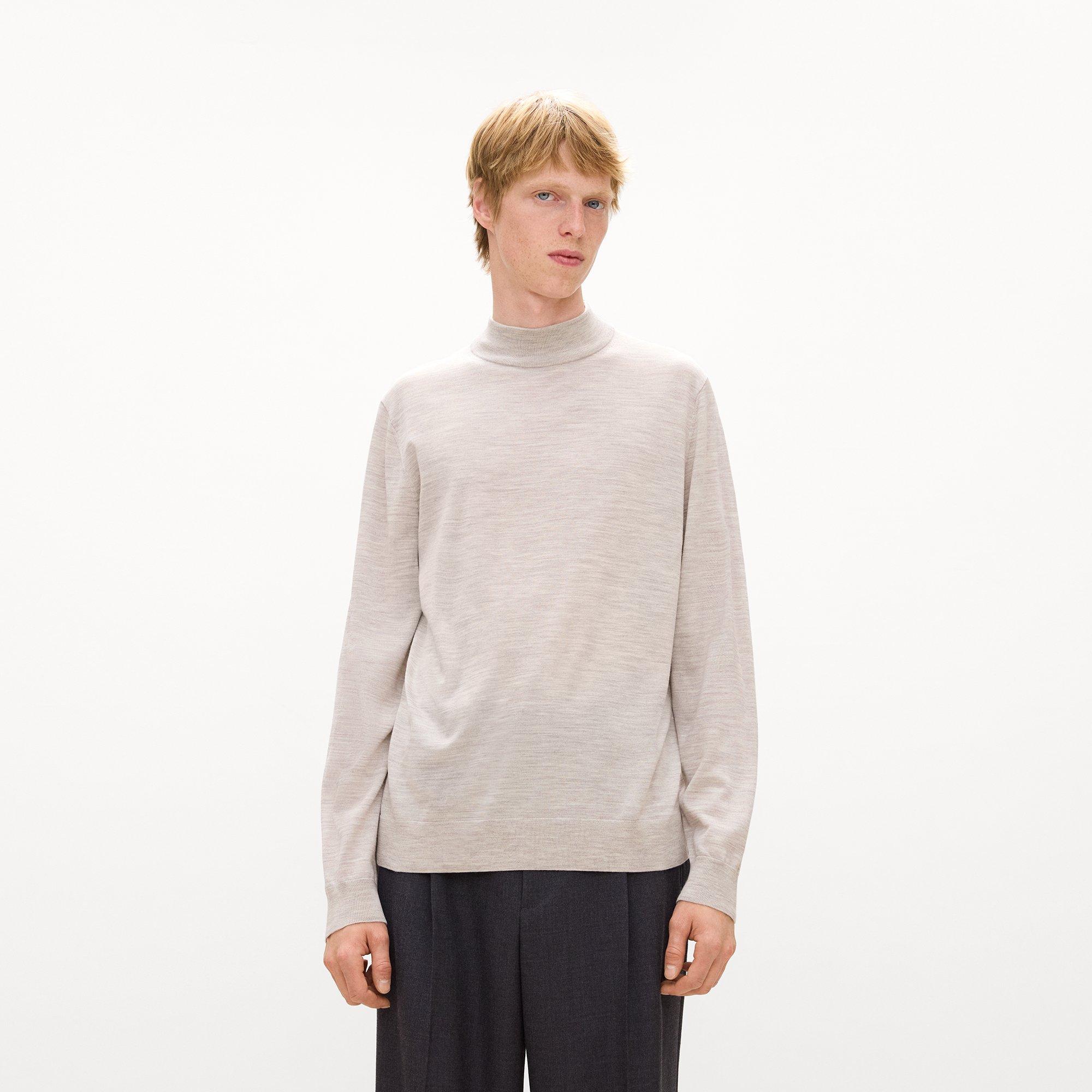 Mock Neck Sweater in Regal Wool