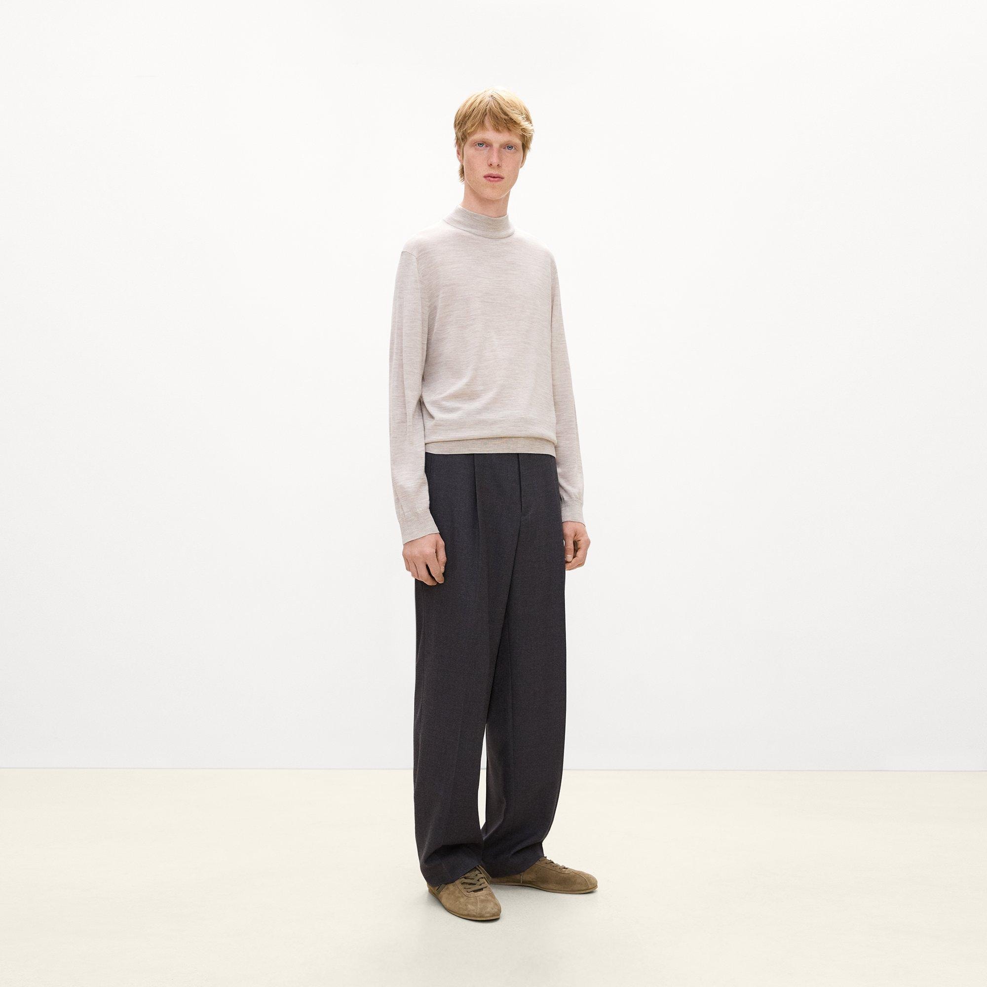 Mock Neck Sweater in Regal Wool