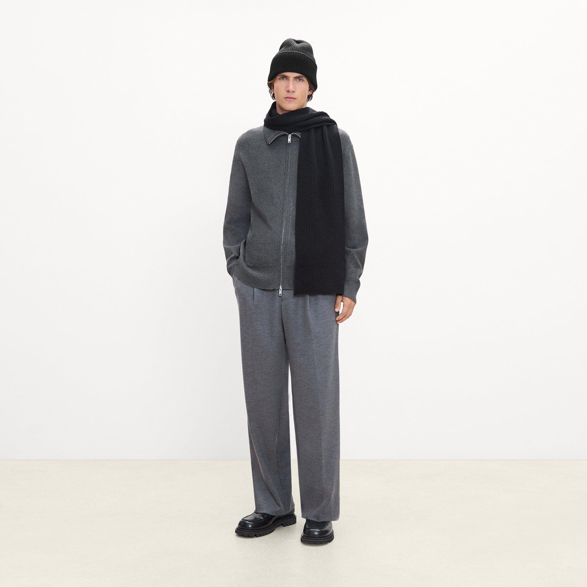 Ribbed Beanie in Cashmere