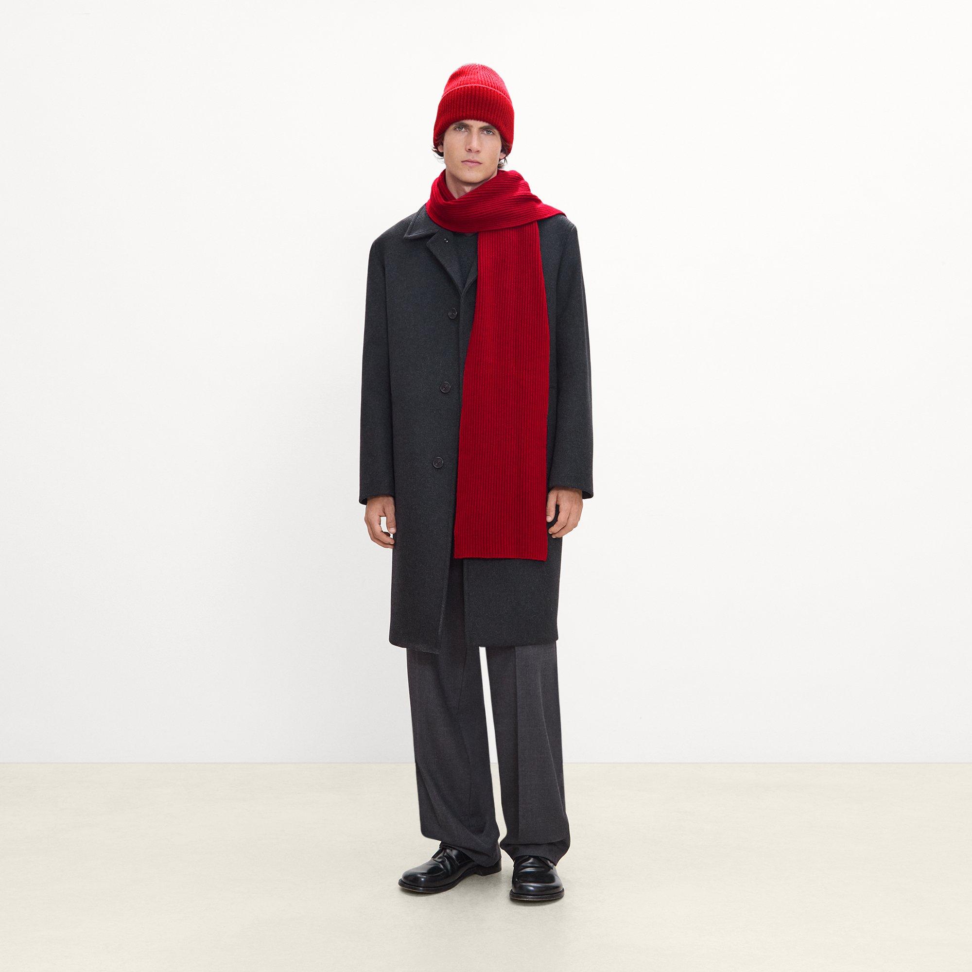 Ribbed Beanie in Cashmere