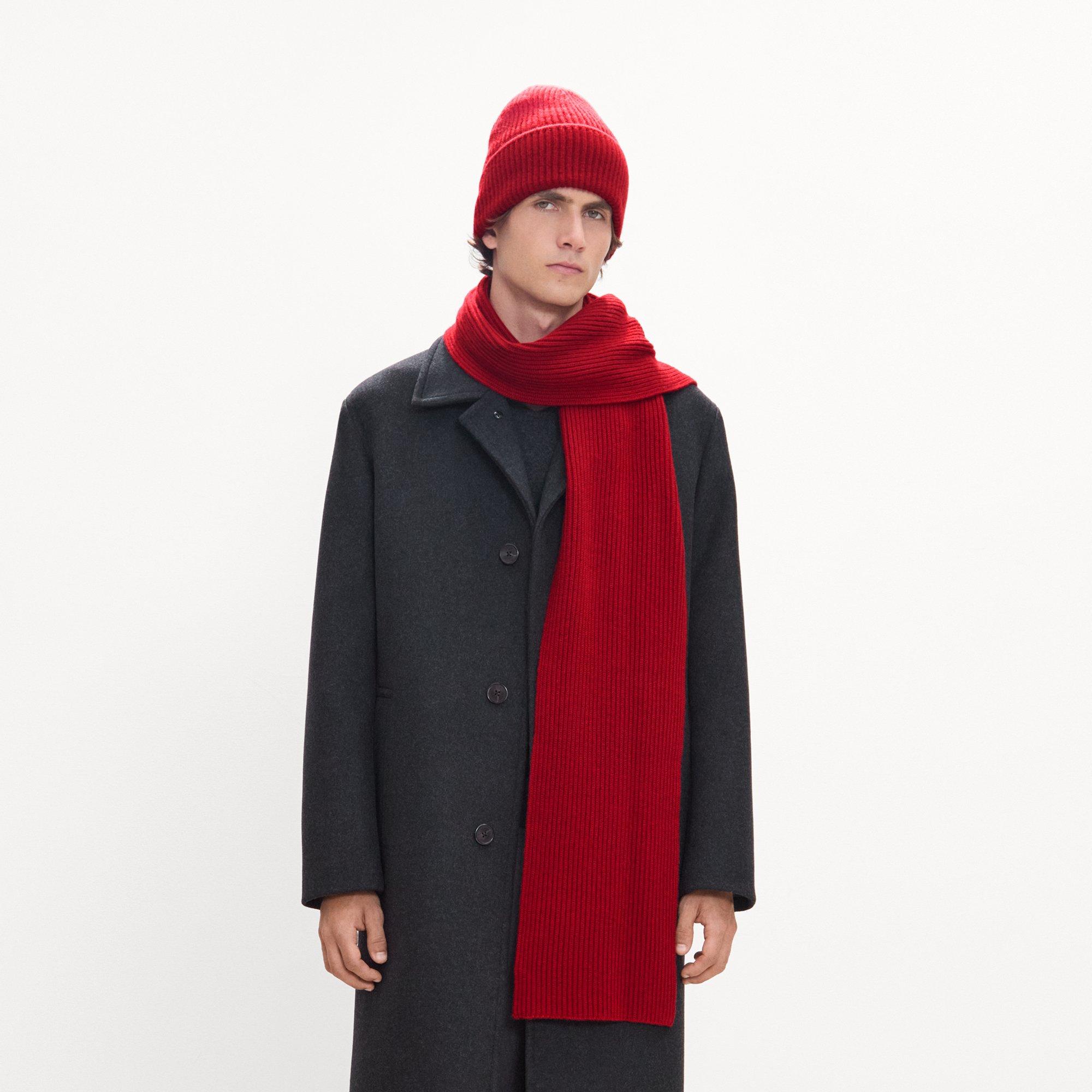 Ribbed Beanie in Cashmere