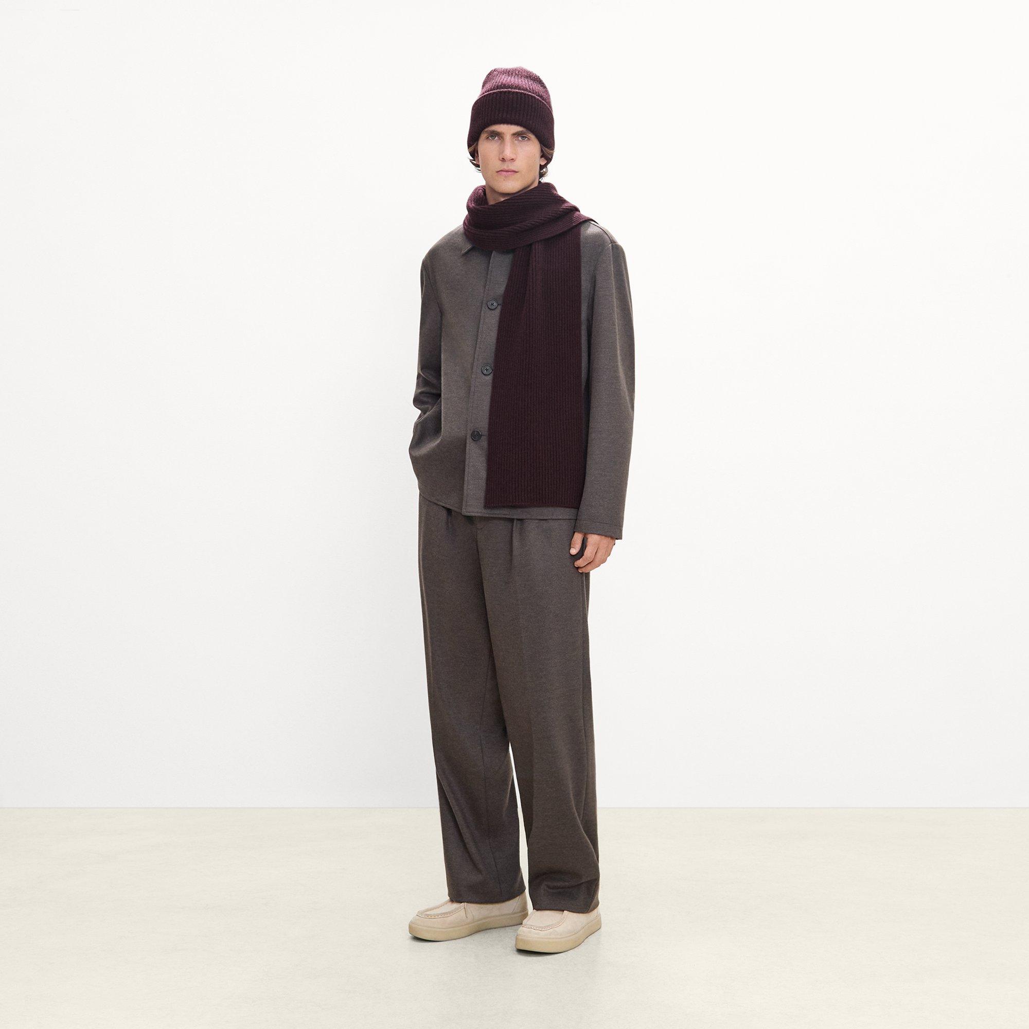Ribbed Beanie in Cashmere