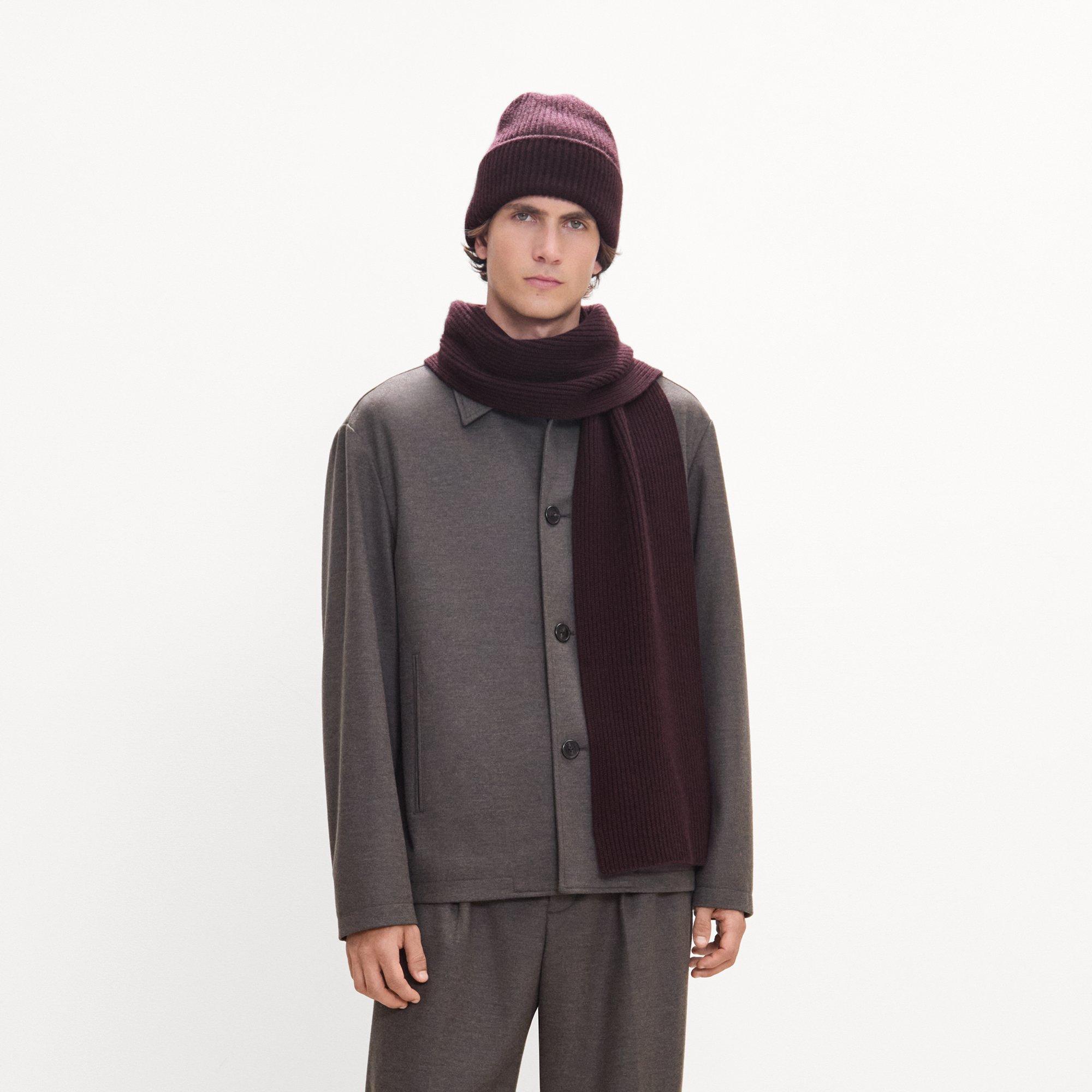 Ribbed Beanie in Cashmere