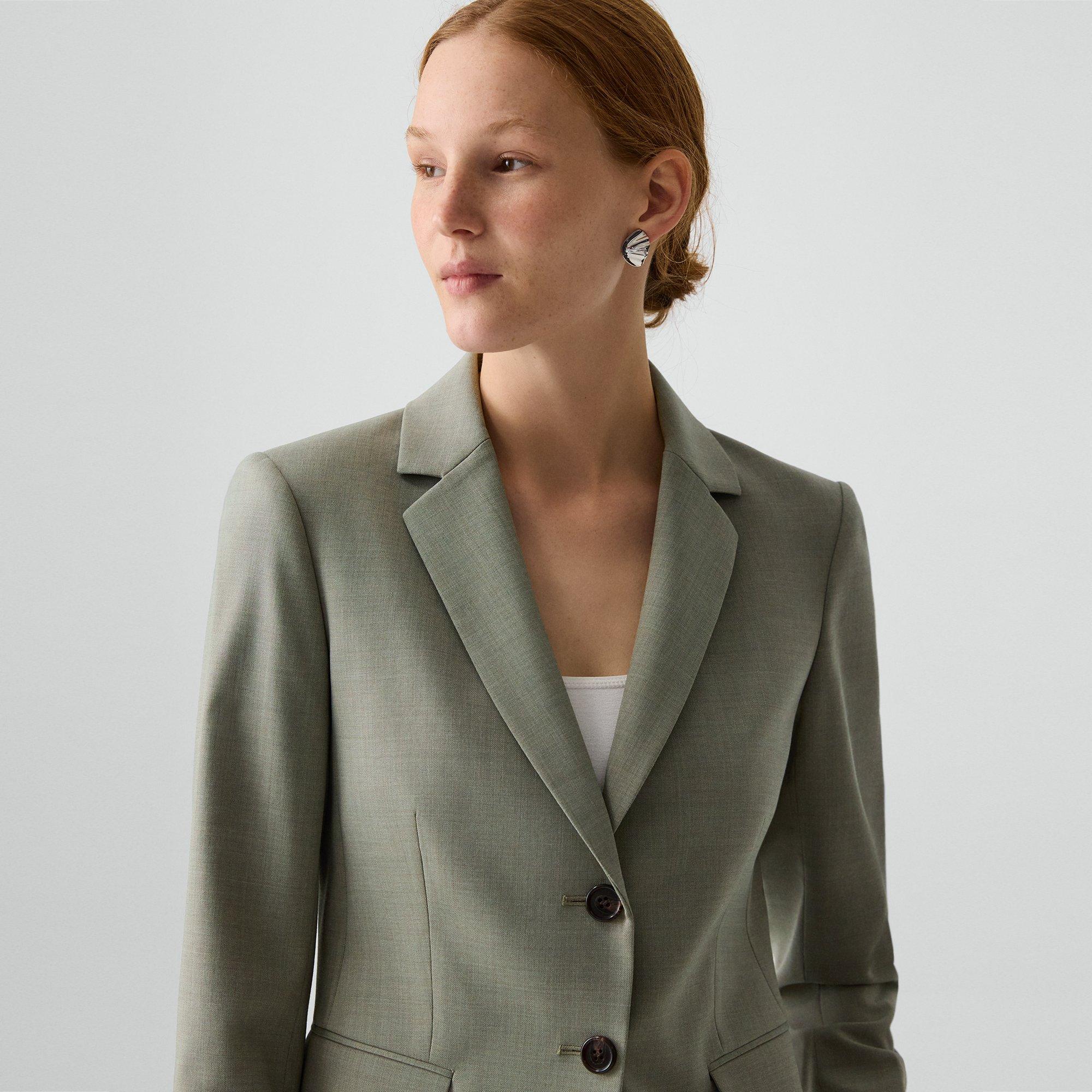 Carissa Blazer in Wool Gabardine