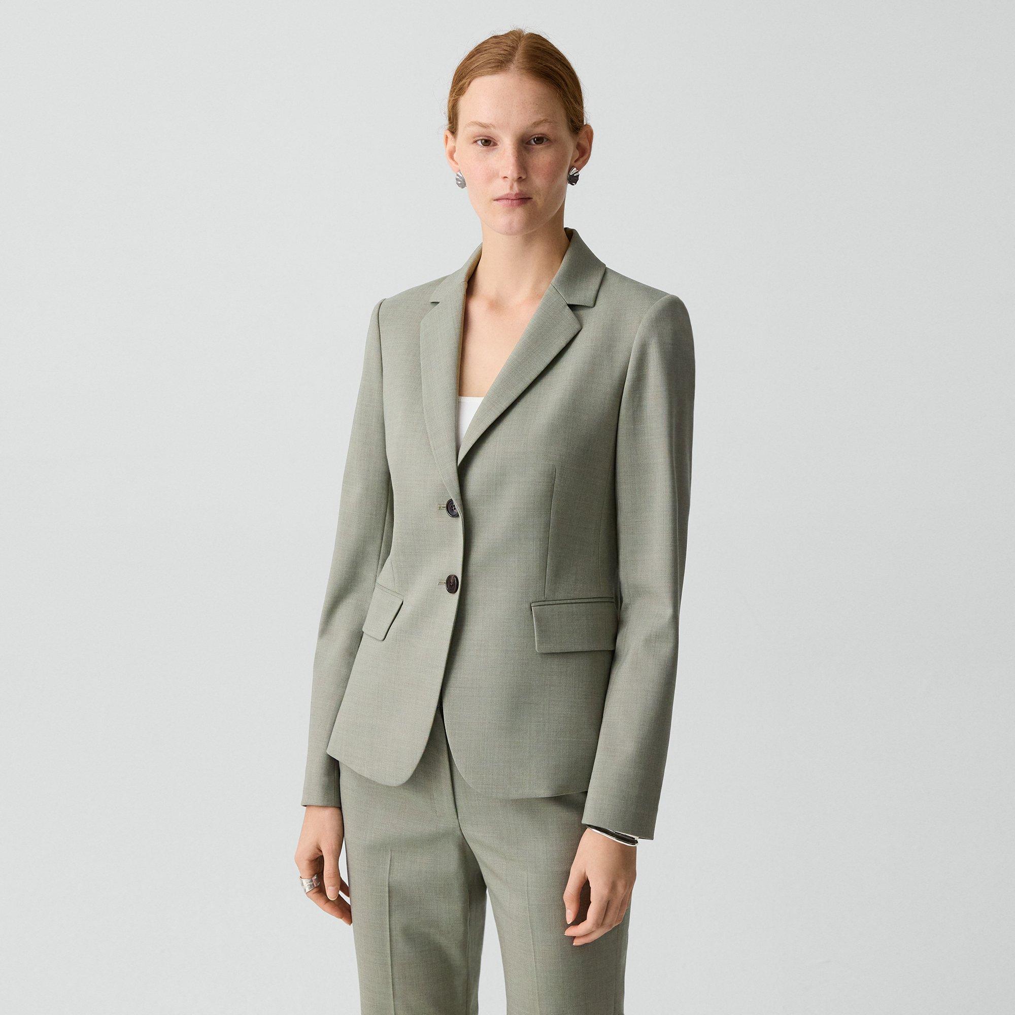 Carissa Blazer in Wool Gabardine