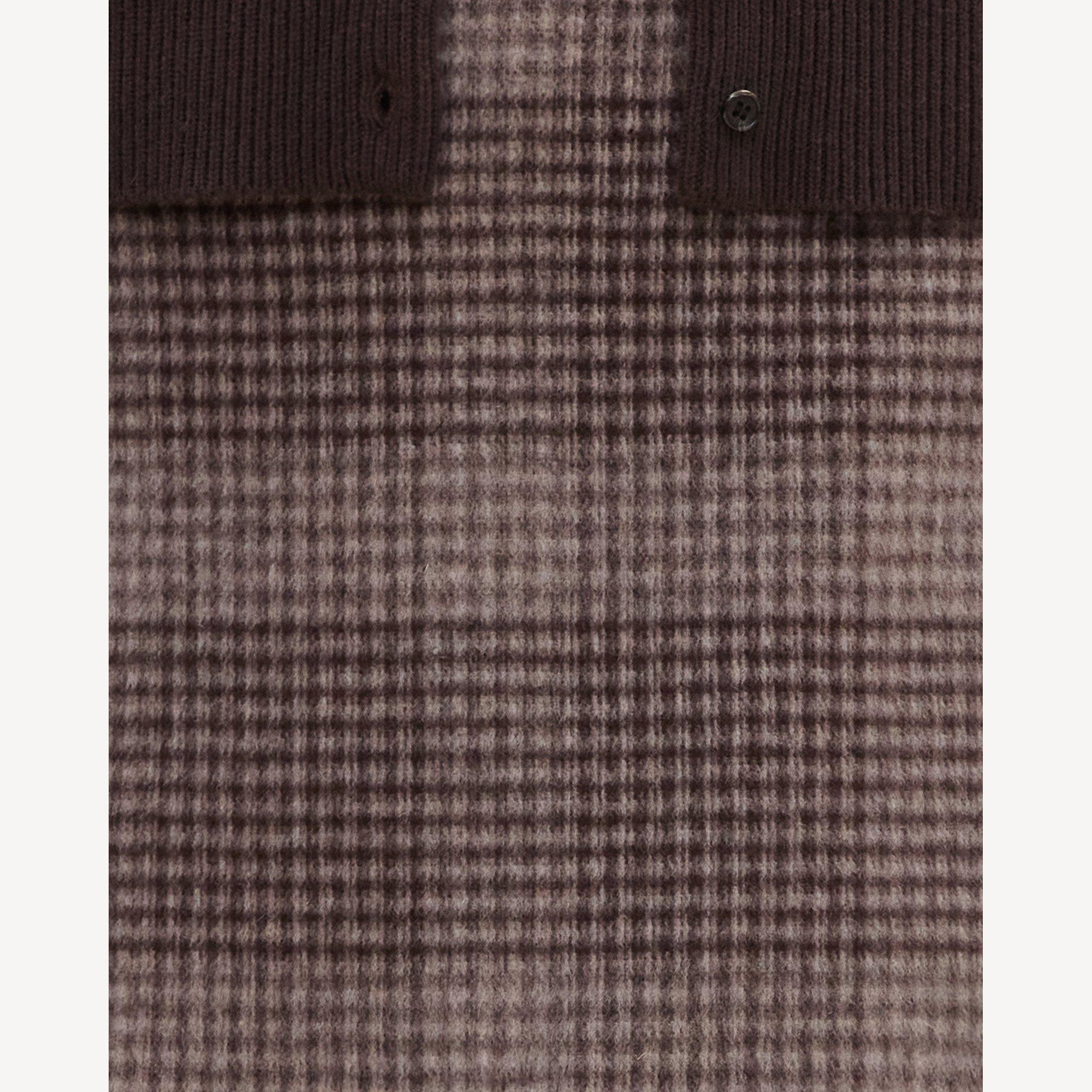 A-Line Mini Skirt in Plaid Wool-Cashmere