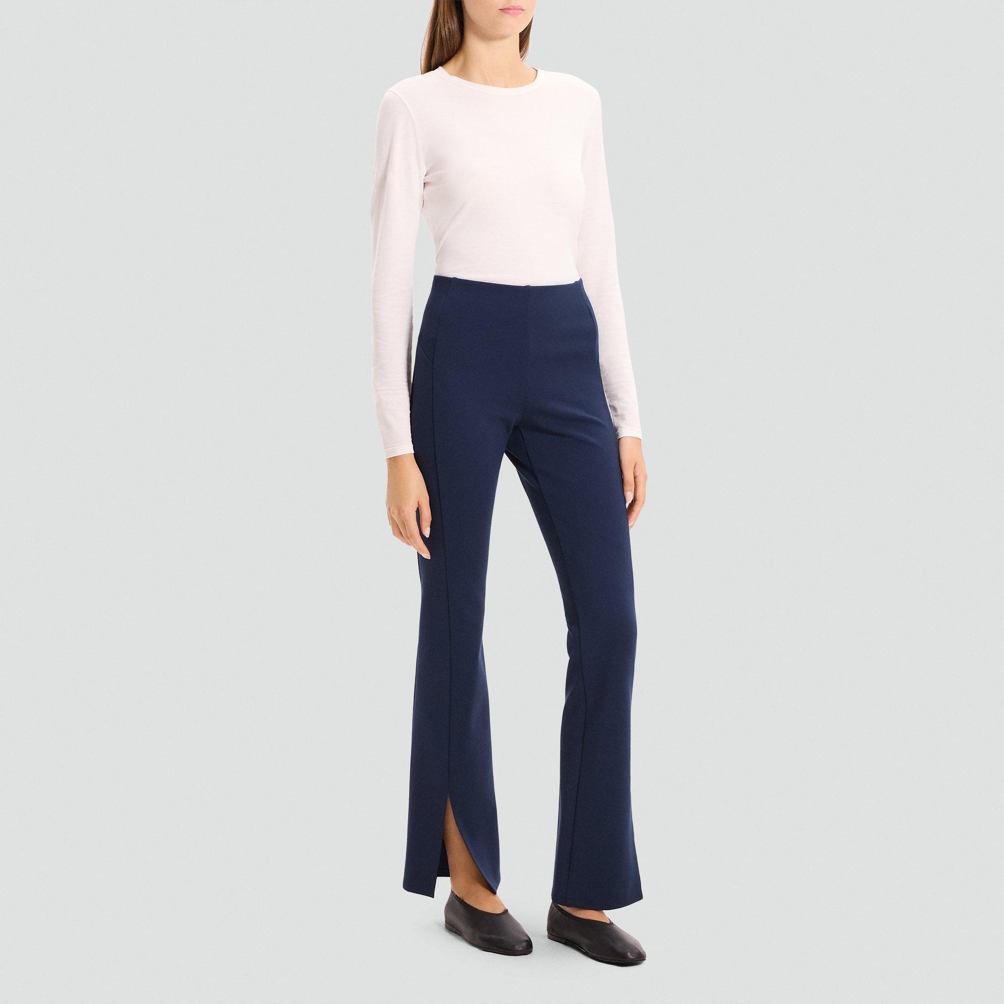 Flared Slit Legging in Motion Ponte
