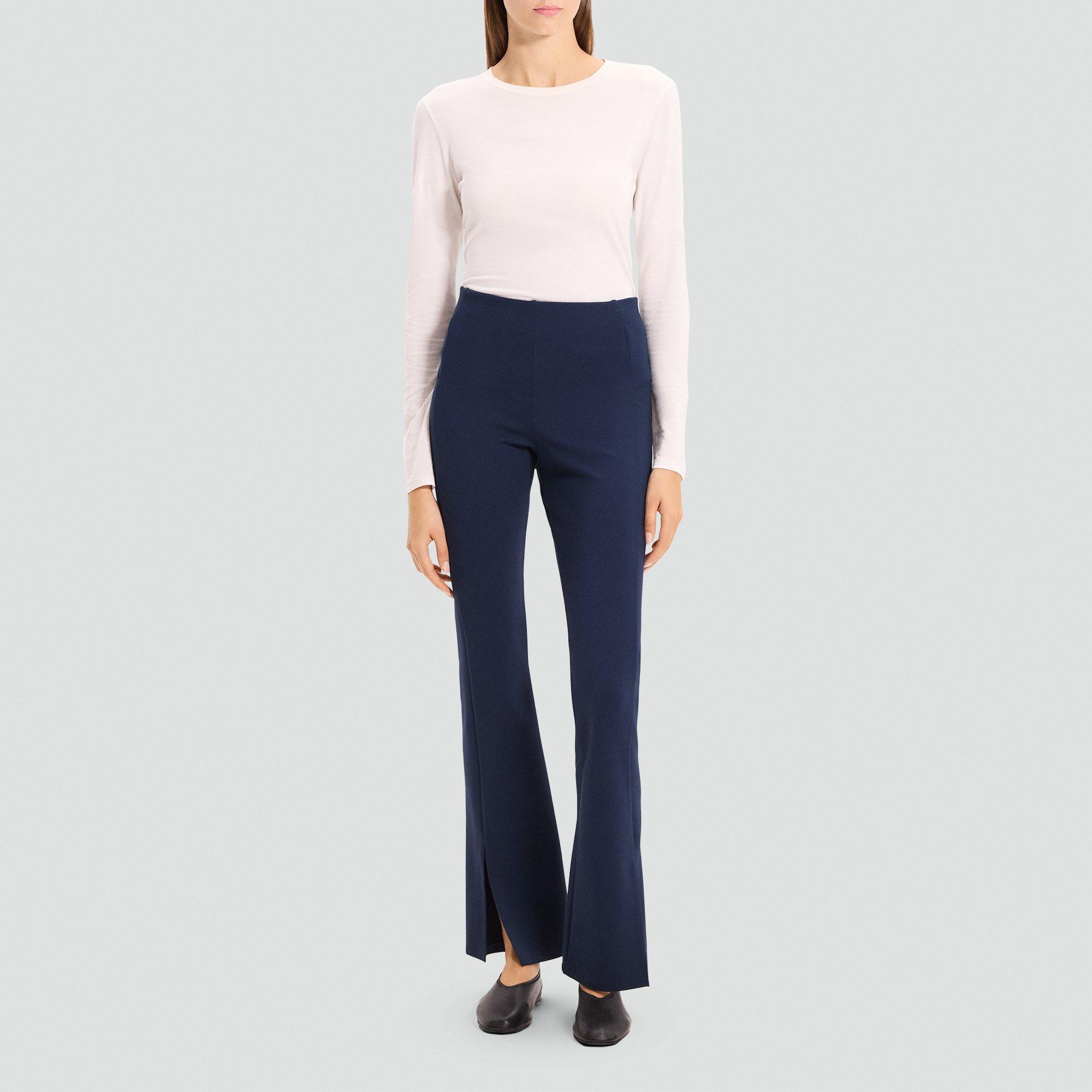 Flared Slit Legging in Motion Ponte