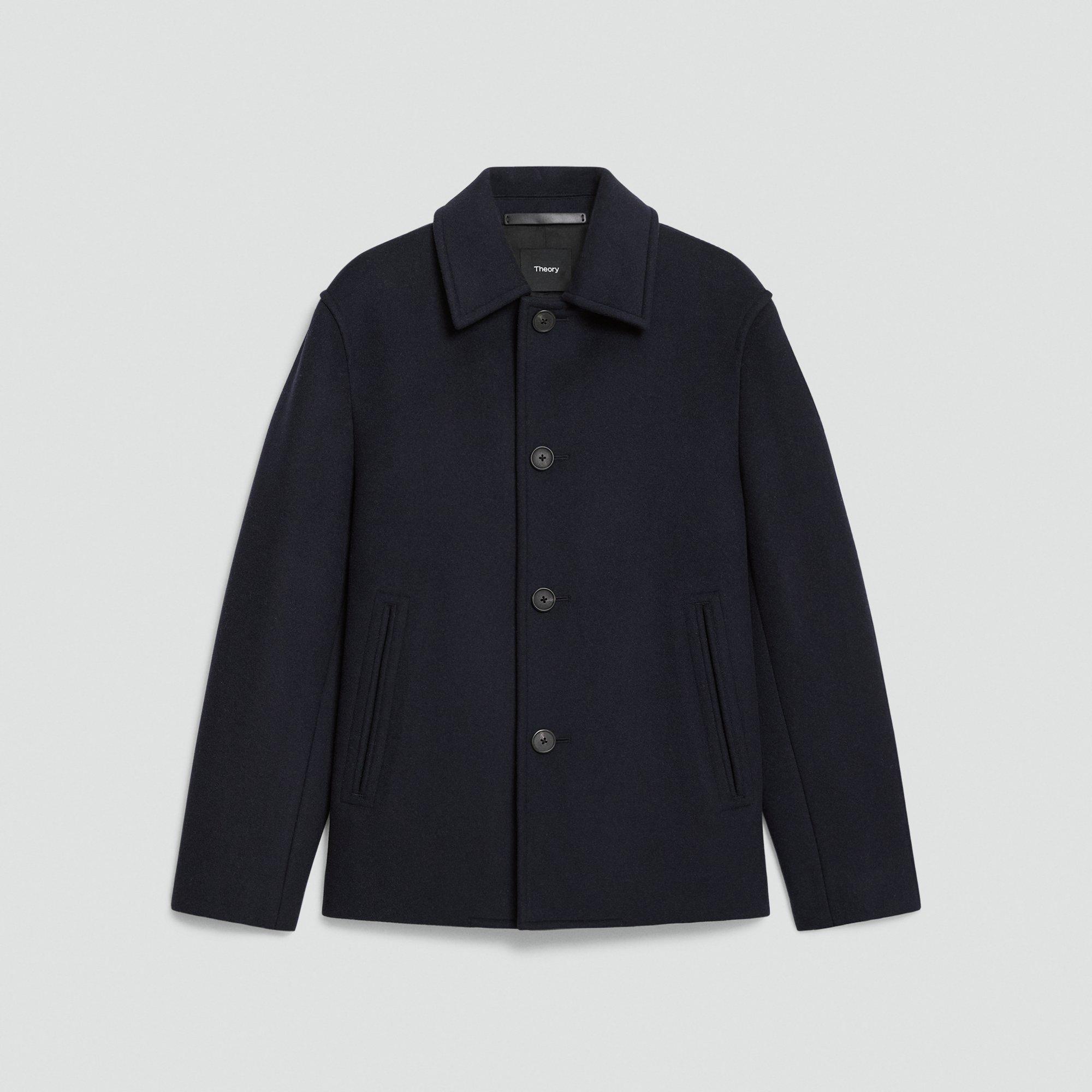 Men's Plush Melton Peacoat | Theory