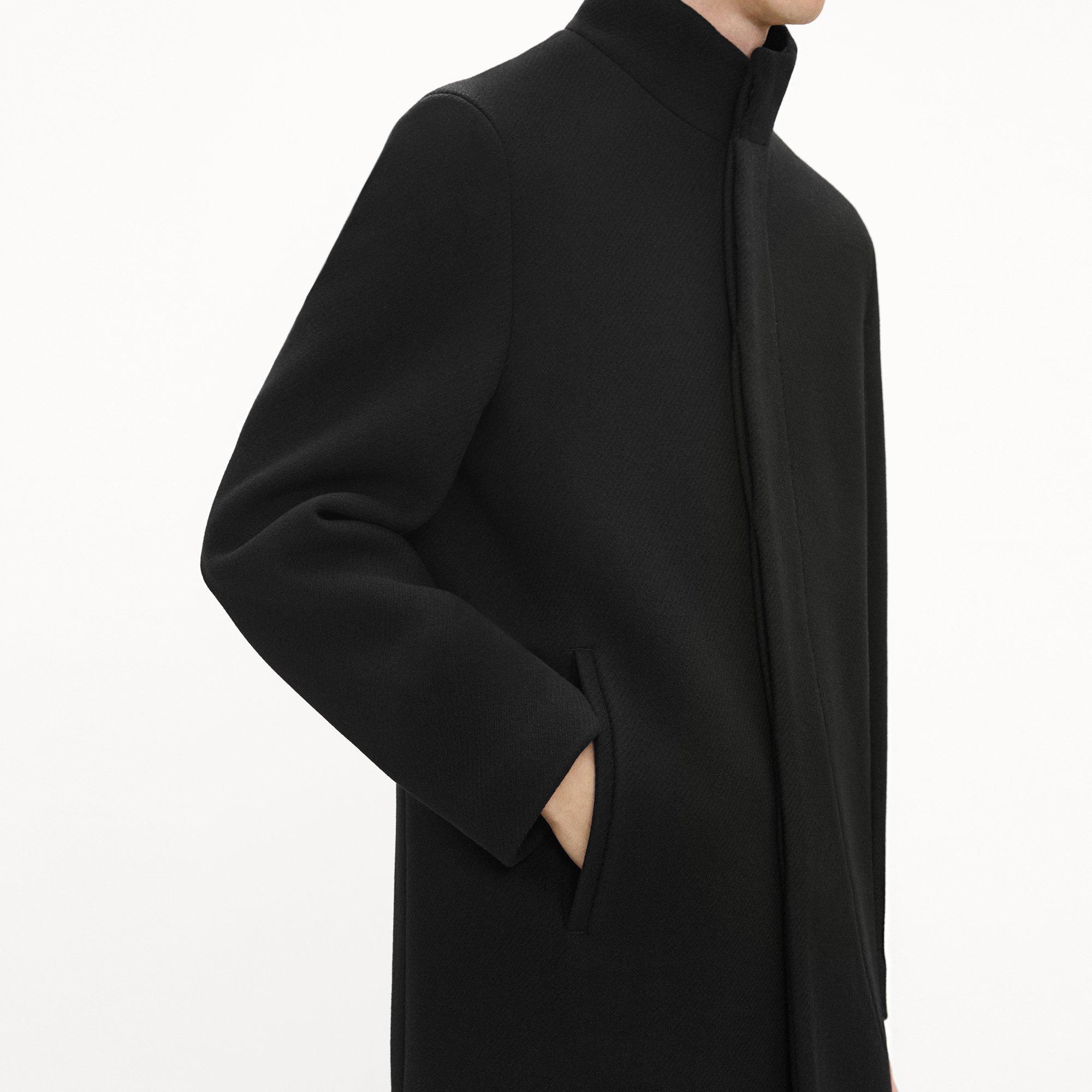 Belvin Coat in Textured Wool-Blend Melton