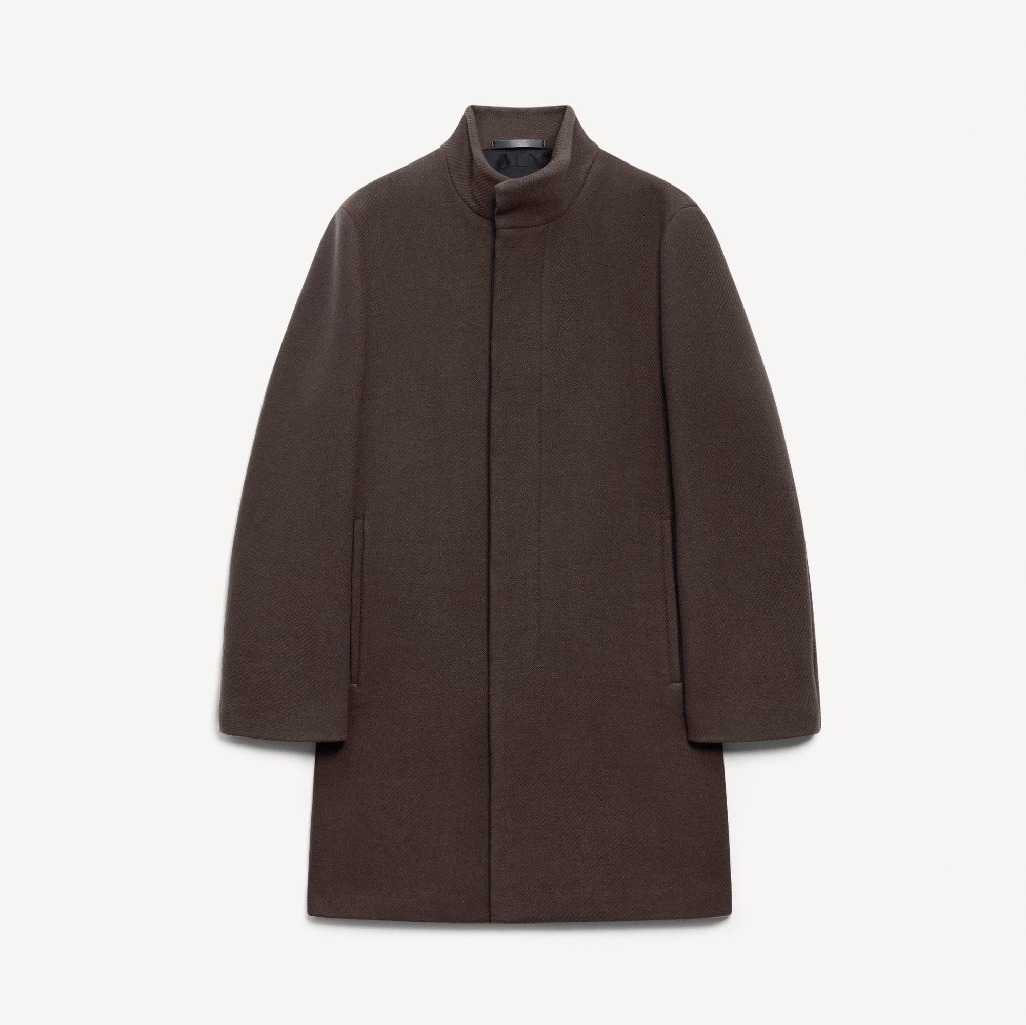 Belvin Coat in Textured Wool-Blend Melton