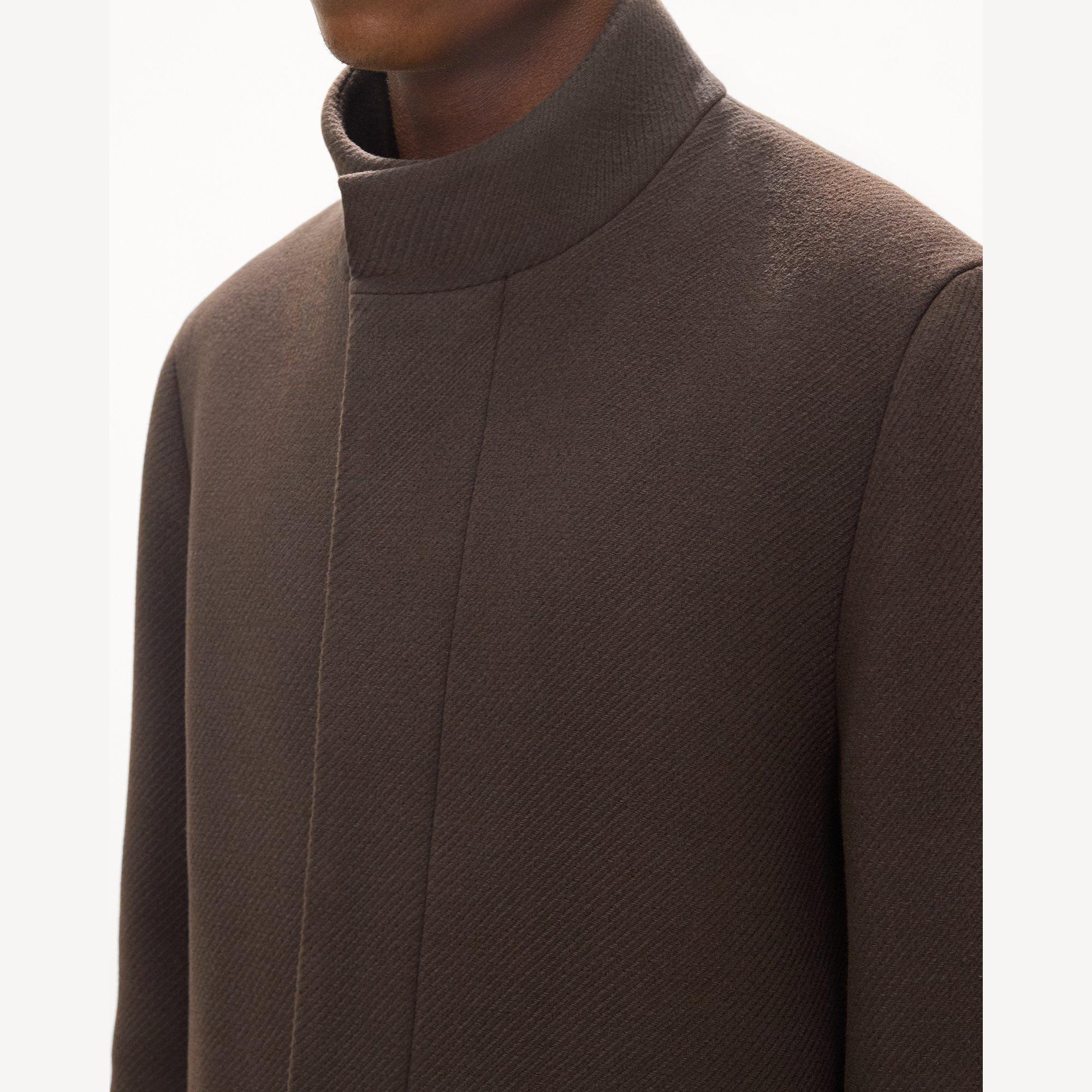 Belvin Coat in Textured Wool-Blend Melton