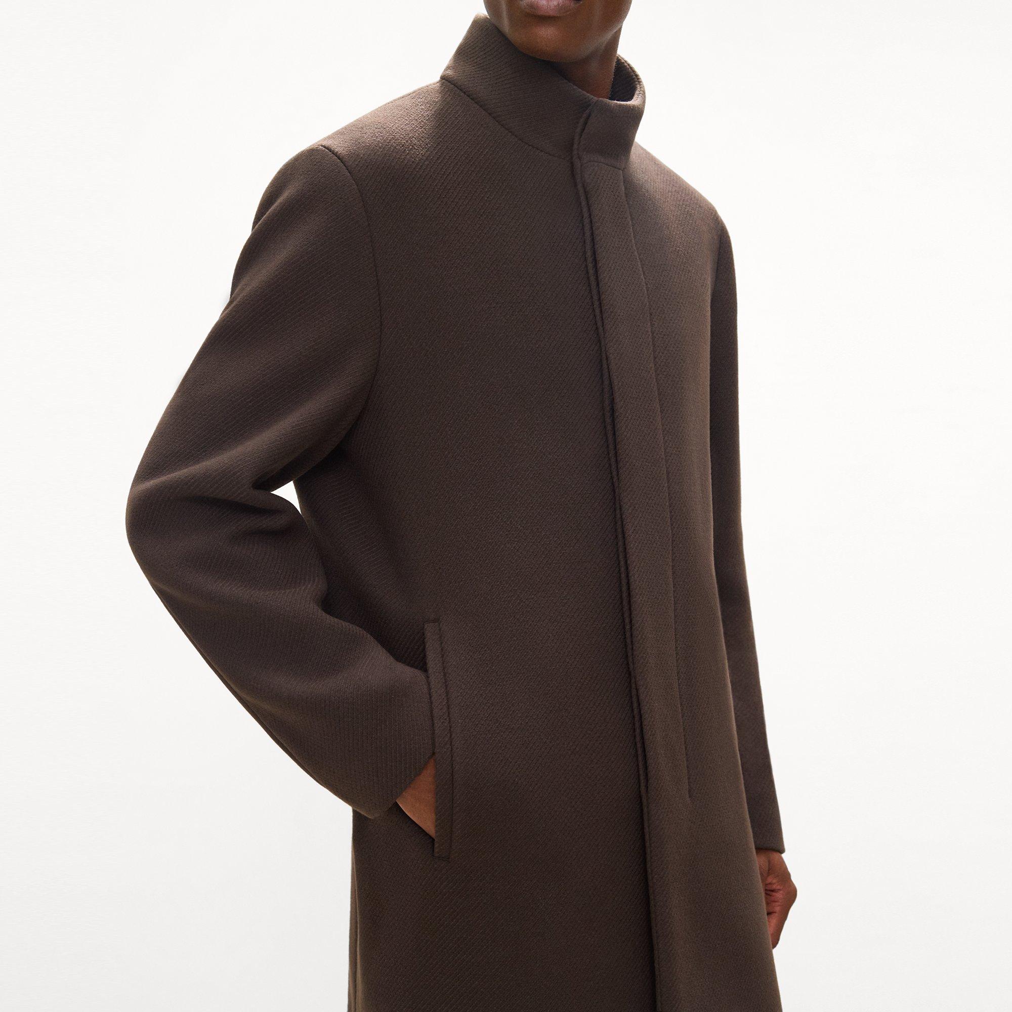 Belvin Coat in Textured Wool-Blend Melton