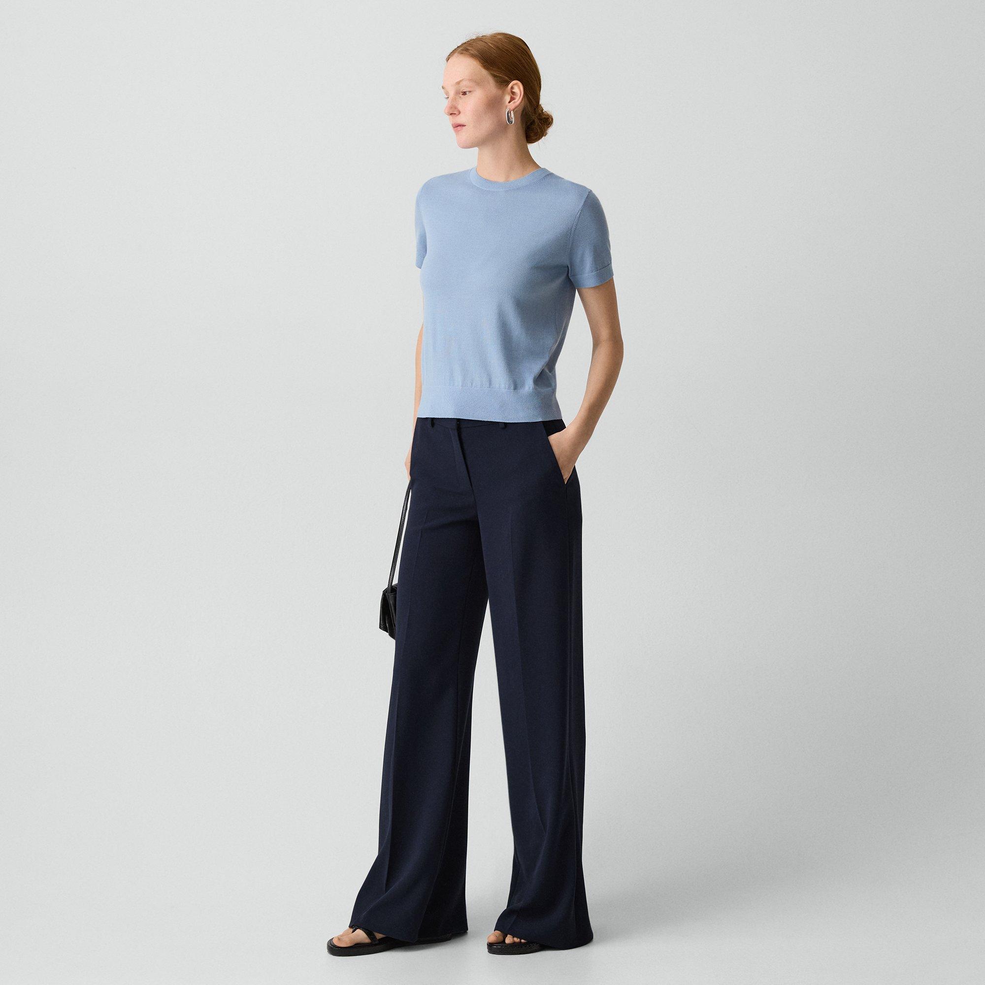Fluid Flare Pant, 33'' in Admiral Crepe