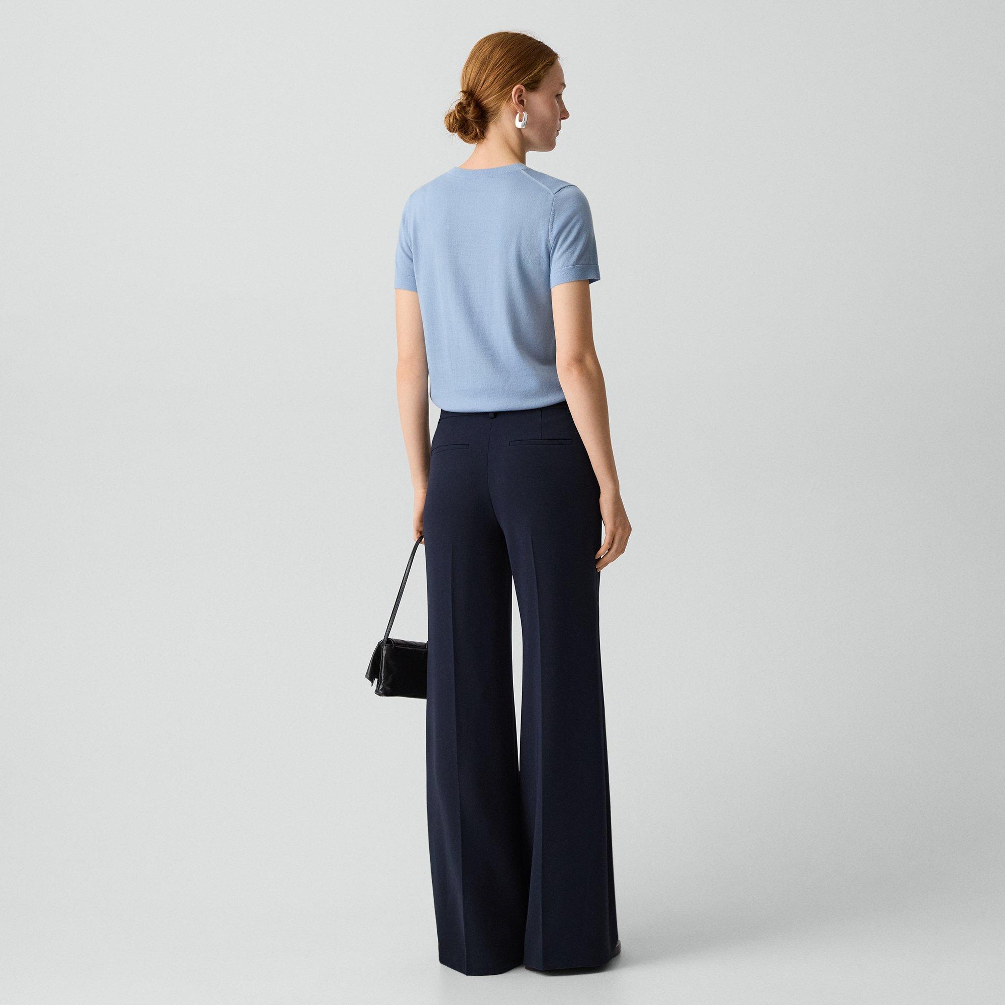 Fluid Flare Pant, 33'' in Admiral Crepe