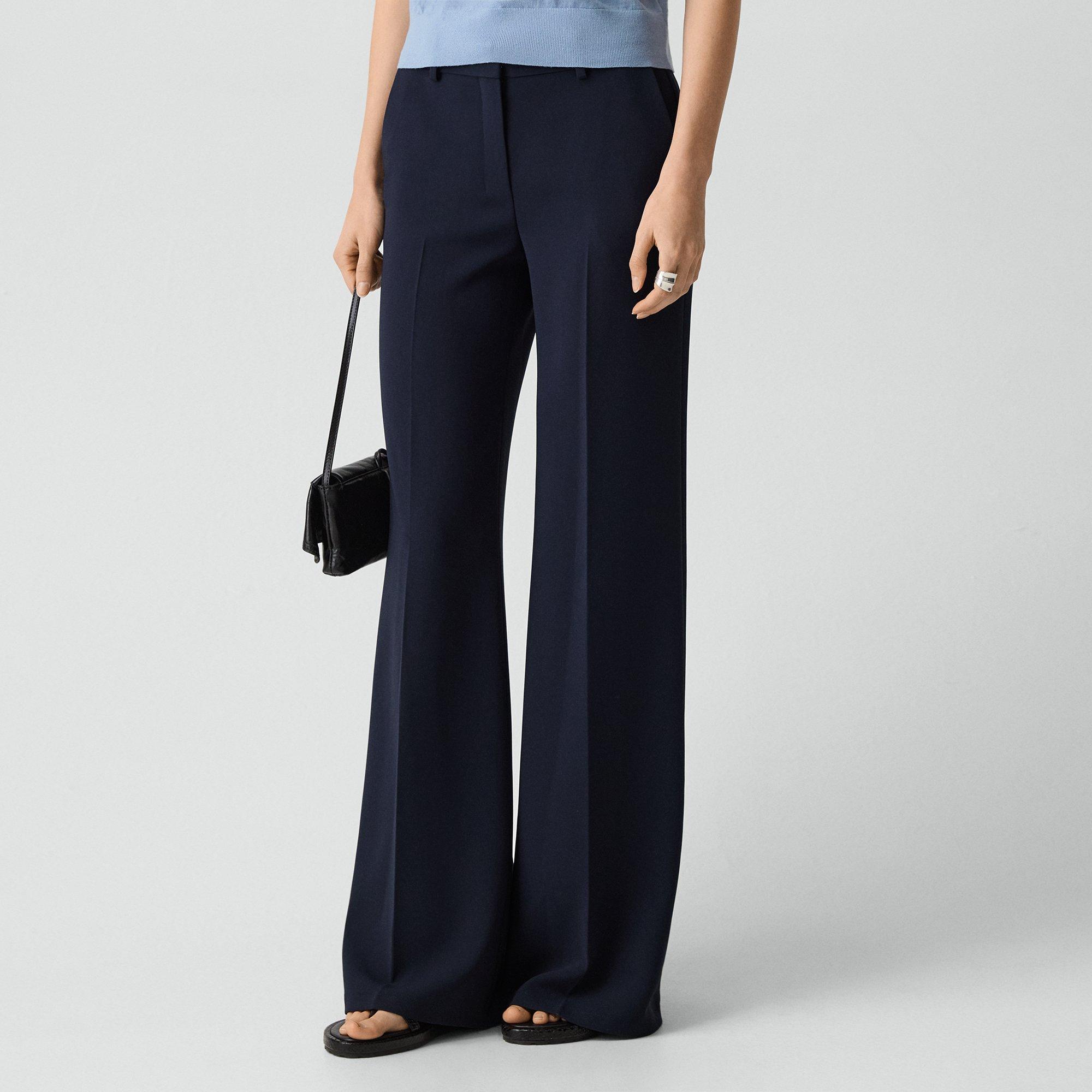 Fluid Flare Pant, 33'' in Admiral Crepe