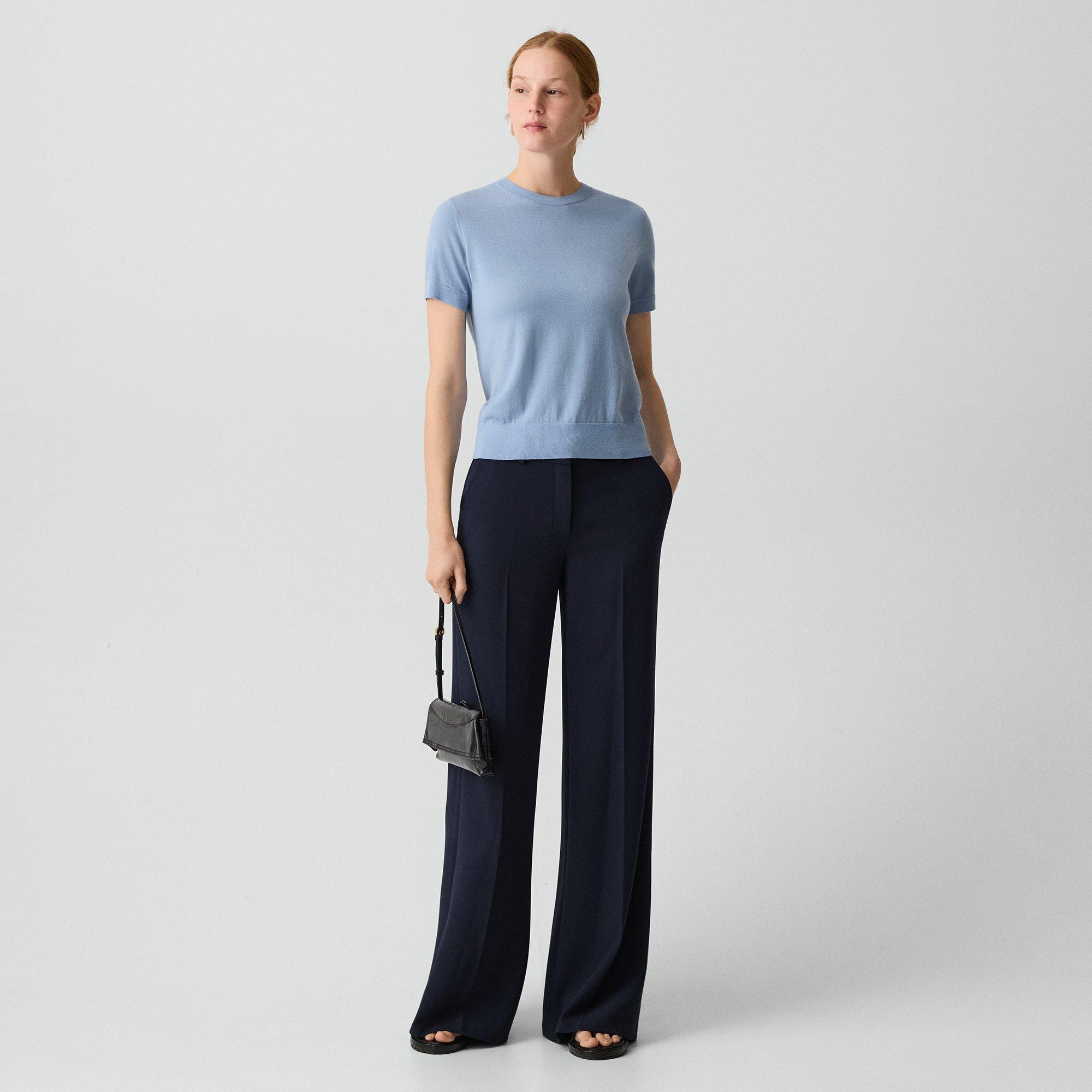 Fluid Flare Pant, 33'' in Admiral Crepe