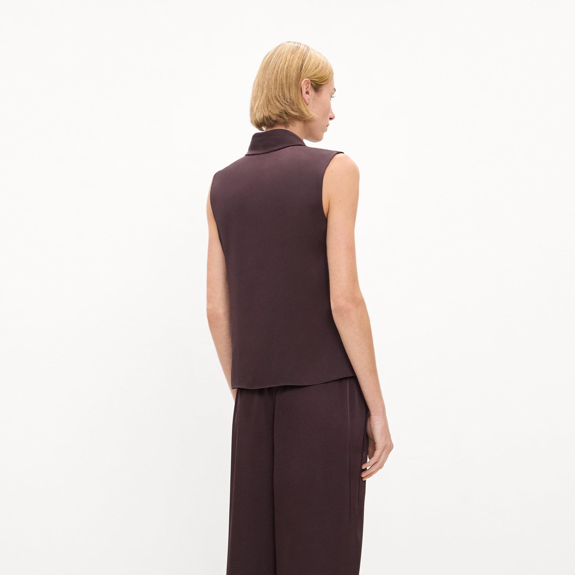 Twisted Split Blouse in Satin