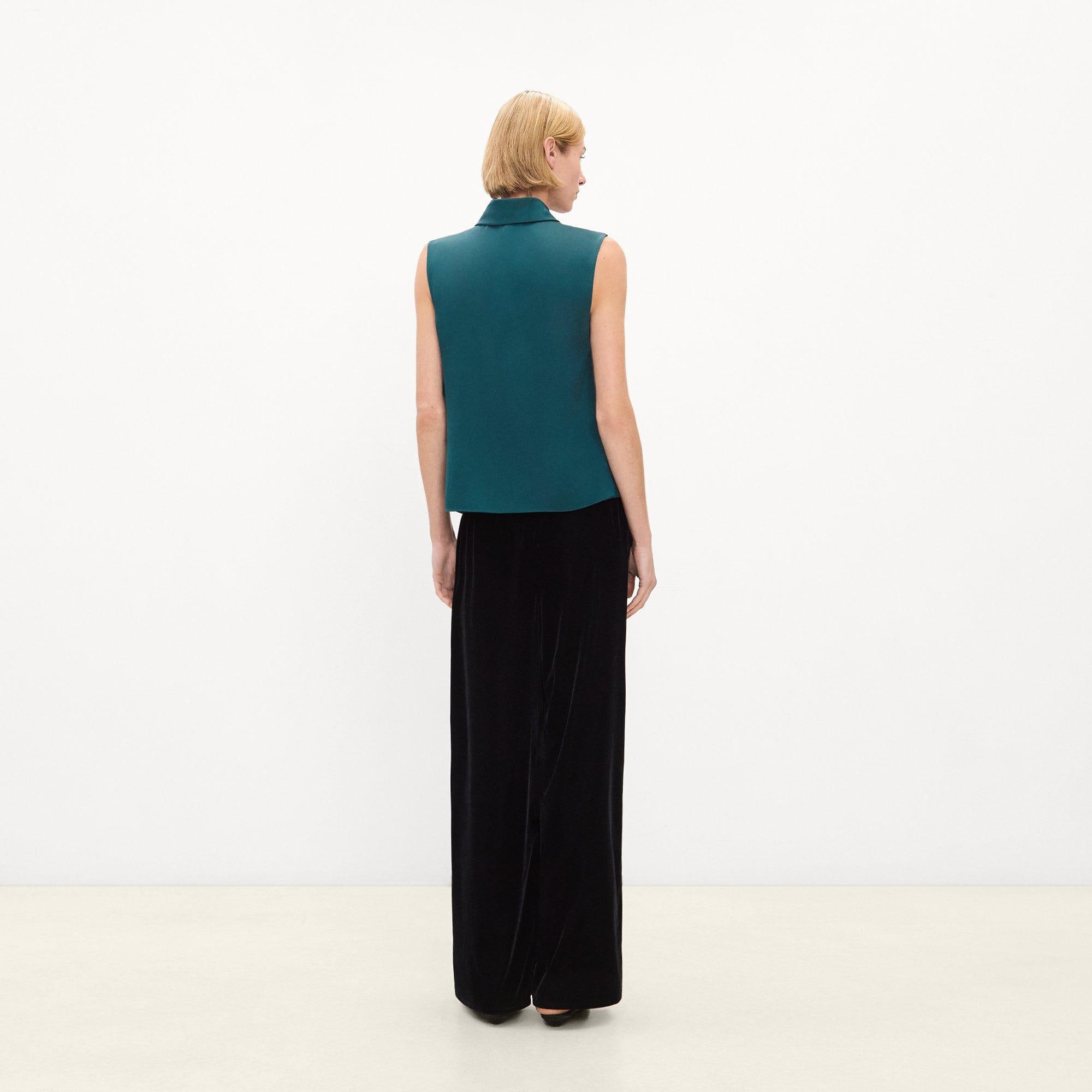 Twisted Split Blouse in Satin