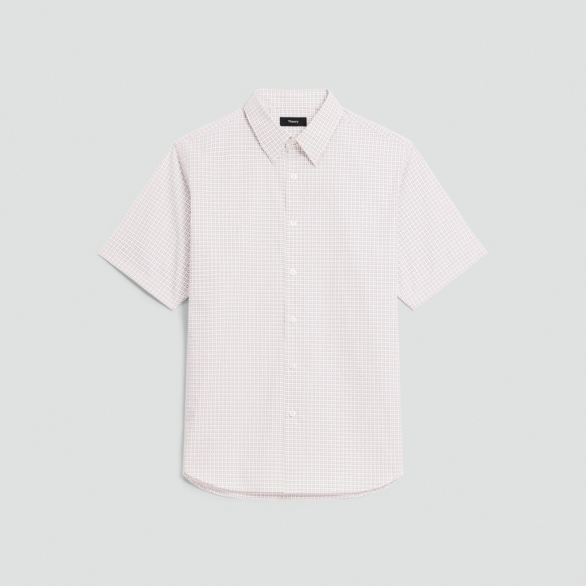 Irving Short-Sleeve Shirt in Geometric Cotton