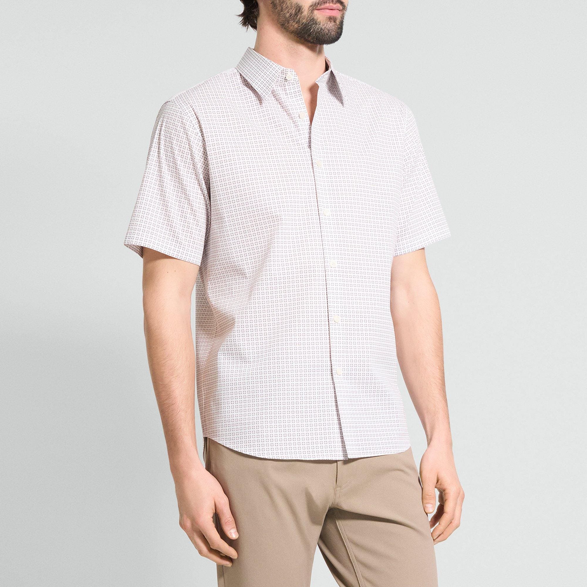 Irving Short-Sleeve Shirt in Geometric Cotton