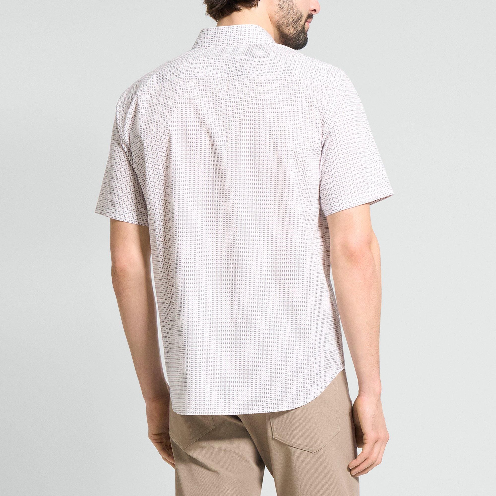 Irving Short-Sleeve Shirt in Geometric Cotton