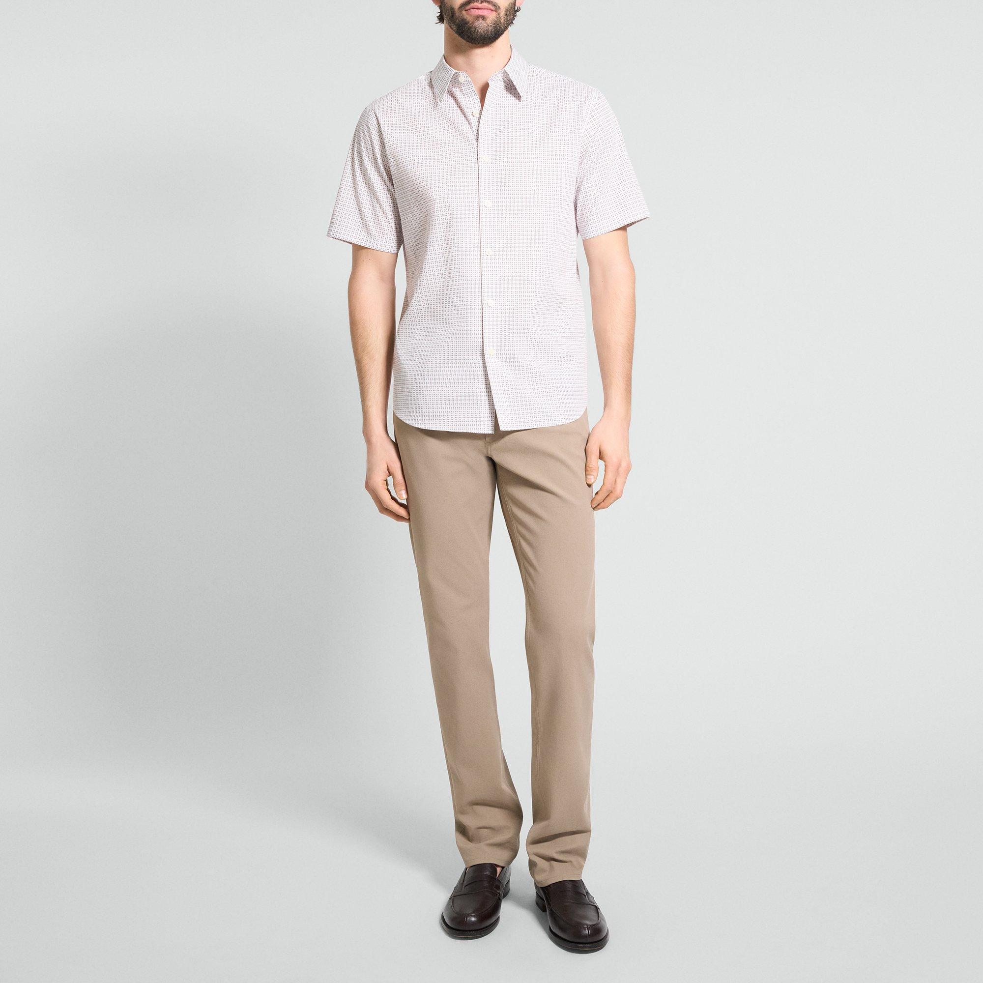 Irving Short-Sleeve Shirt in Geometric Cotton