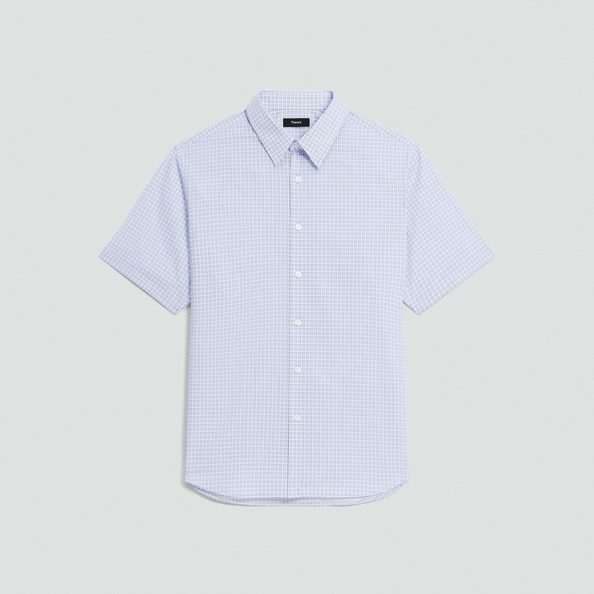 Irving Short-Sleeve Shirt in Geometric Cotton