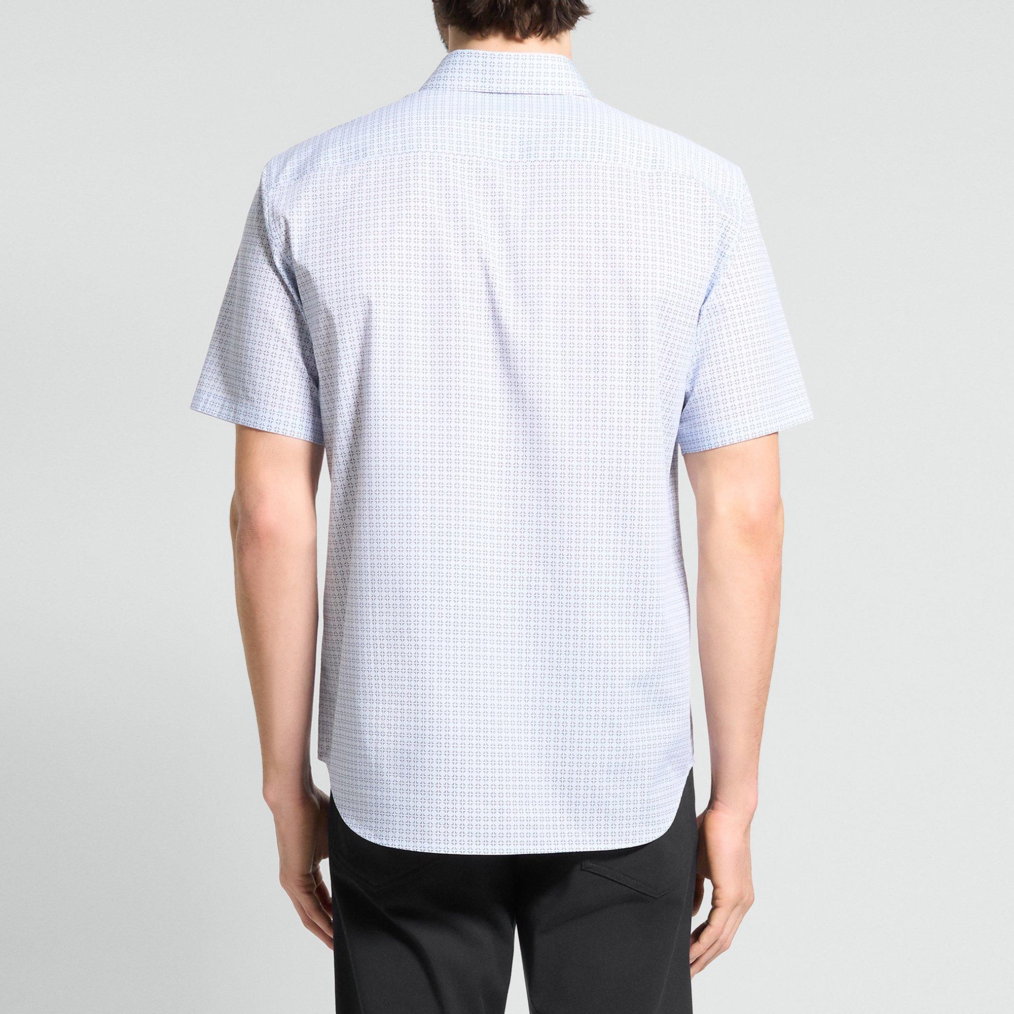 Irving Short-Sleeve Shirt in Geometric Cotton