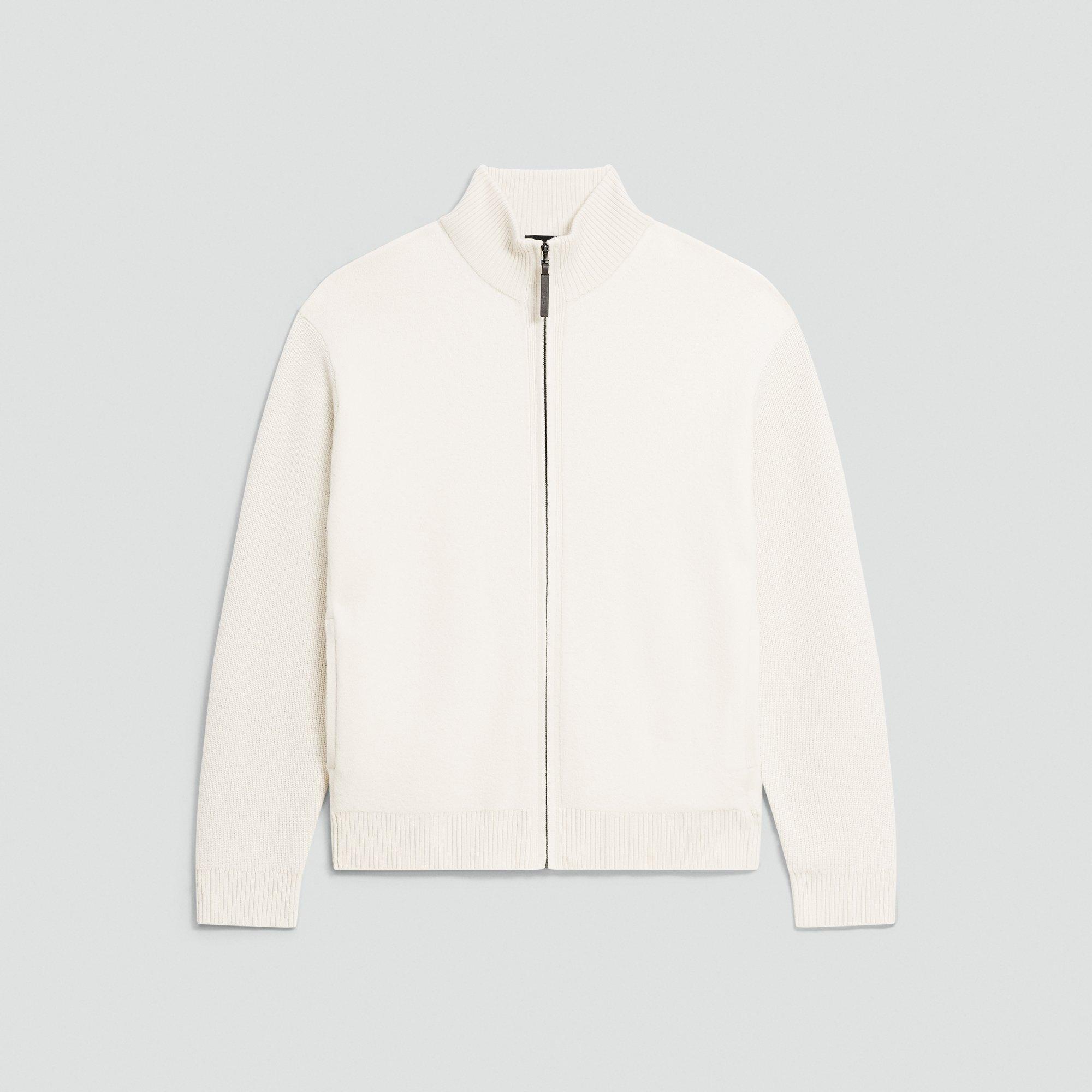 Turtleneck Cardigan in Boiled Wool