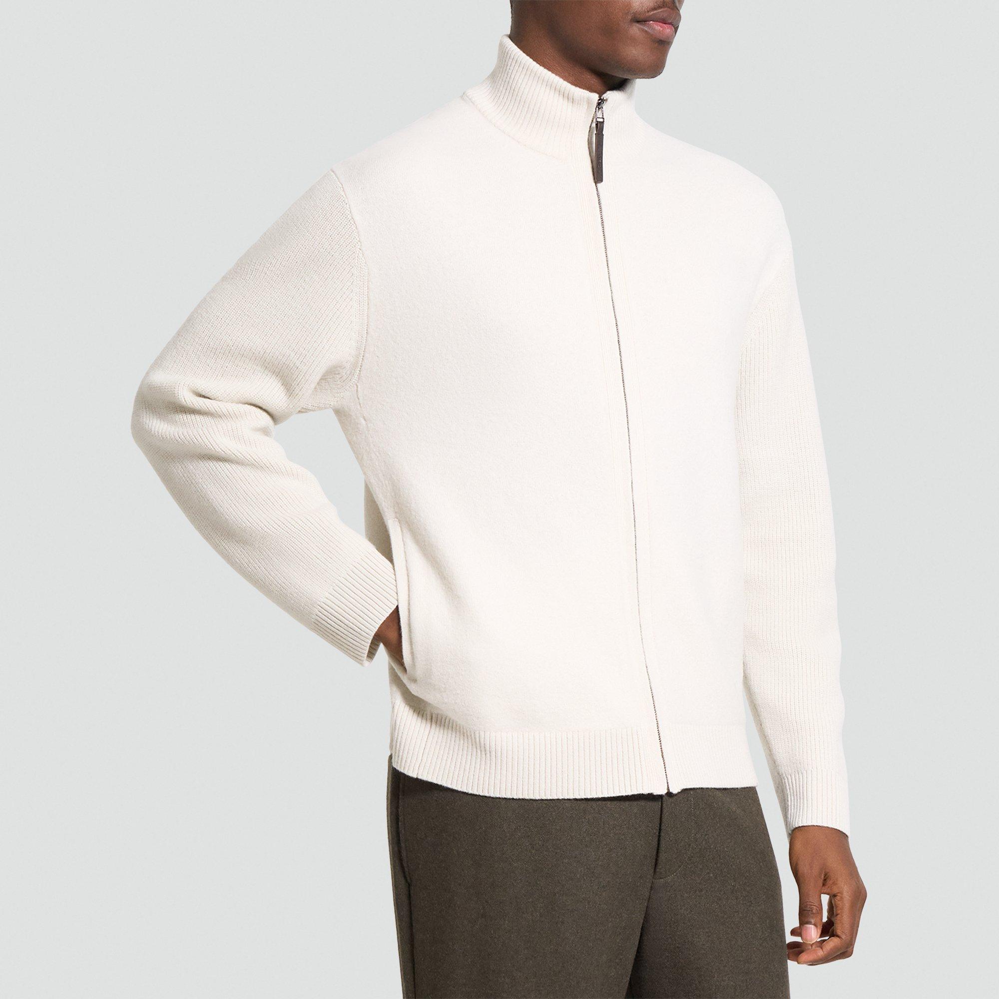 Turtleneck Cardigan in Boiled Wool