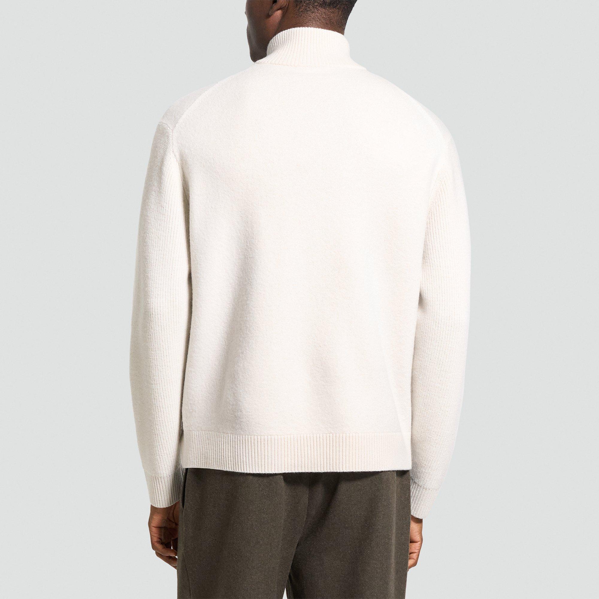 Turtleneck Cardigan in Boiled Wool